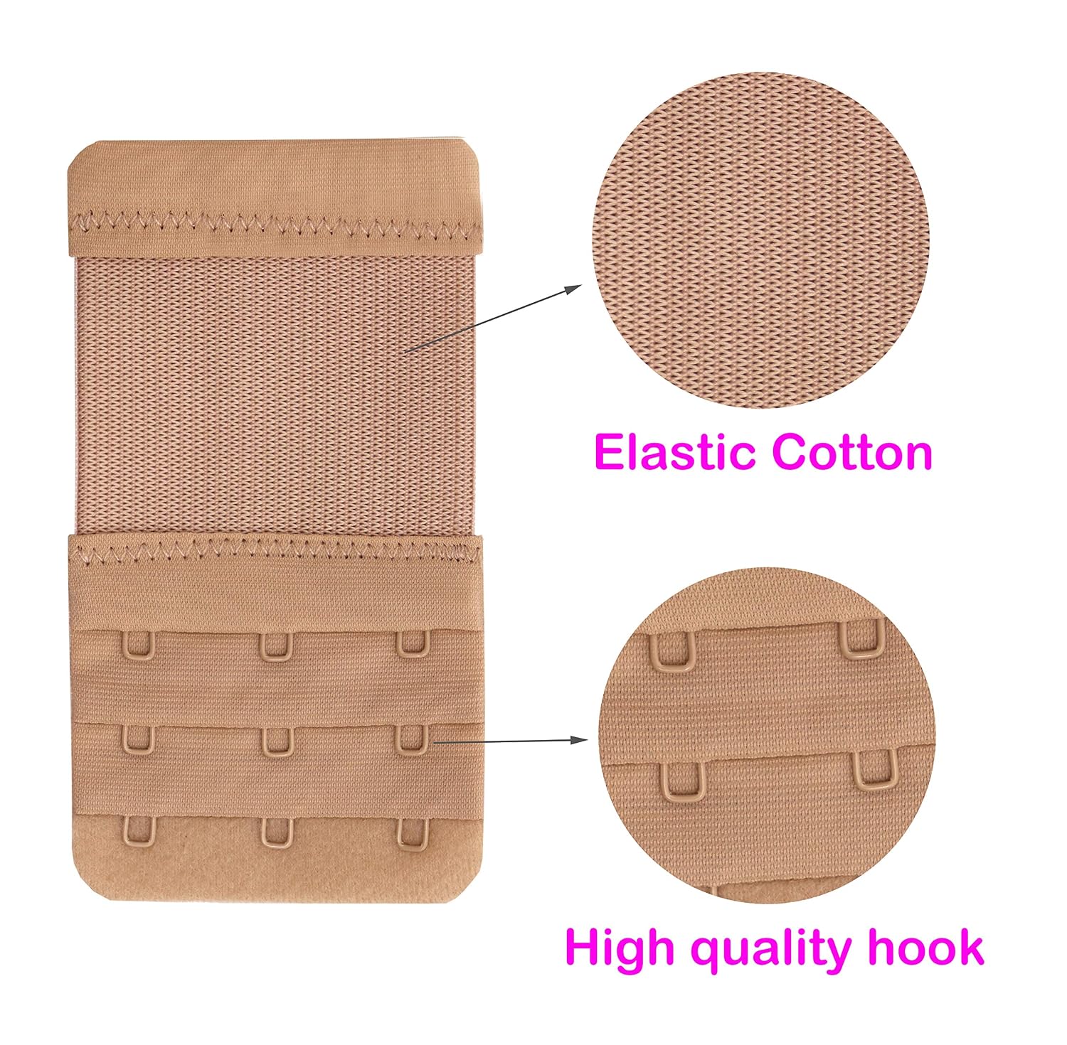 Tamlien 3 Hook Bra Extender Stretchy Soft — image 3