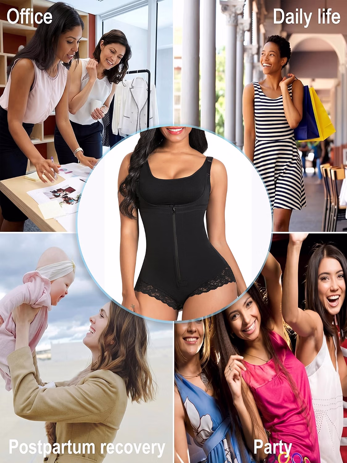 SHAPERX Fajas Colombianas Tummy Control Body Shaper — image 6
