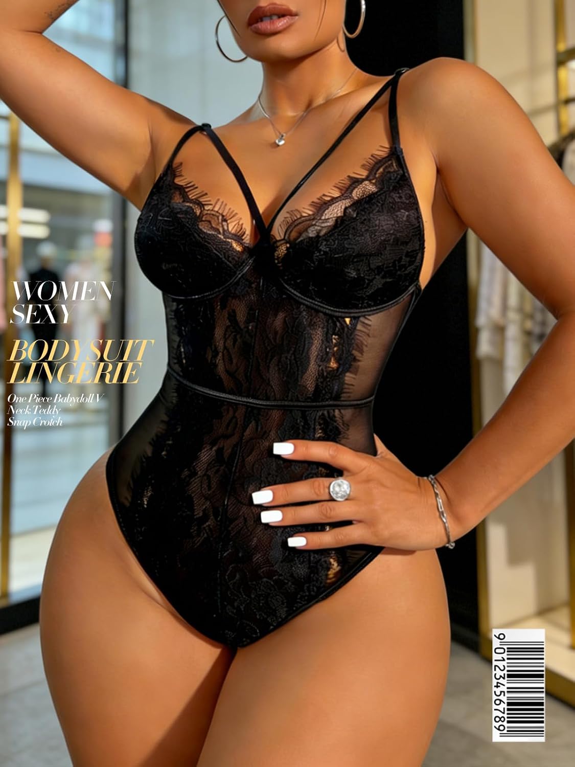 Buitifo Women's Lace Teddy Bodysuit — image 3