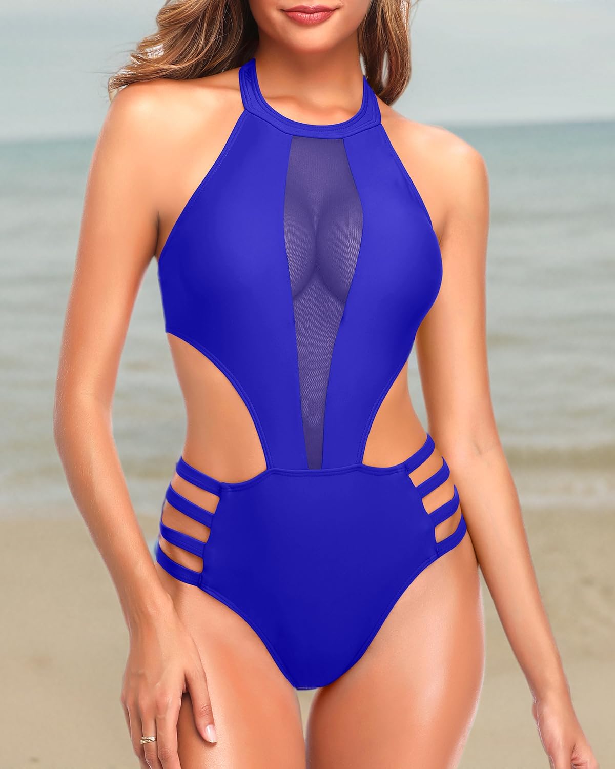 Tempt Me Sexy Mesh High Neck Monokini Swimsuit — image 6
