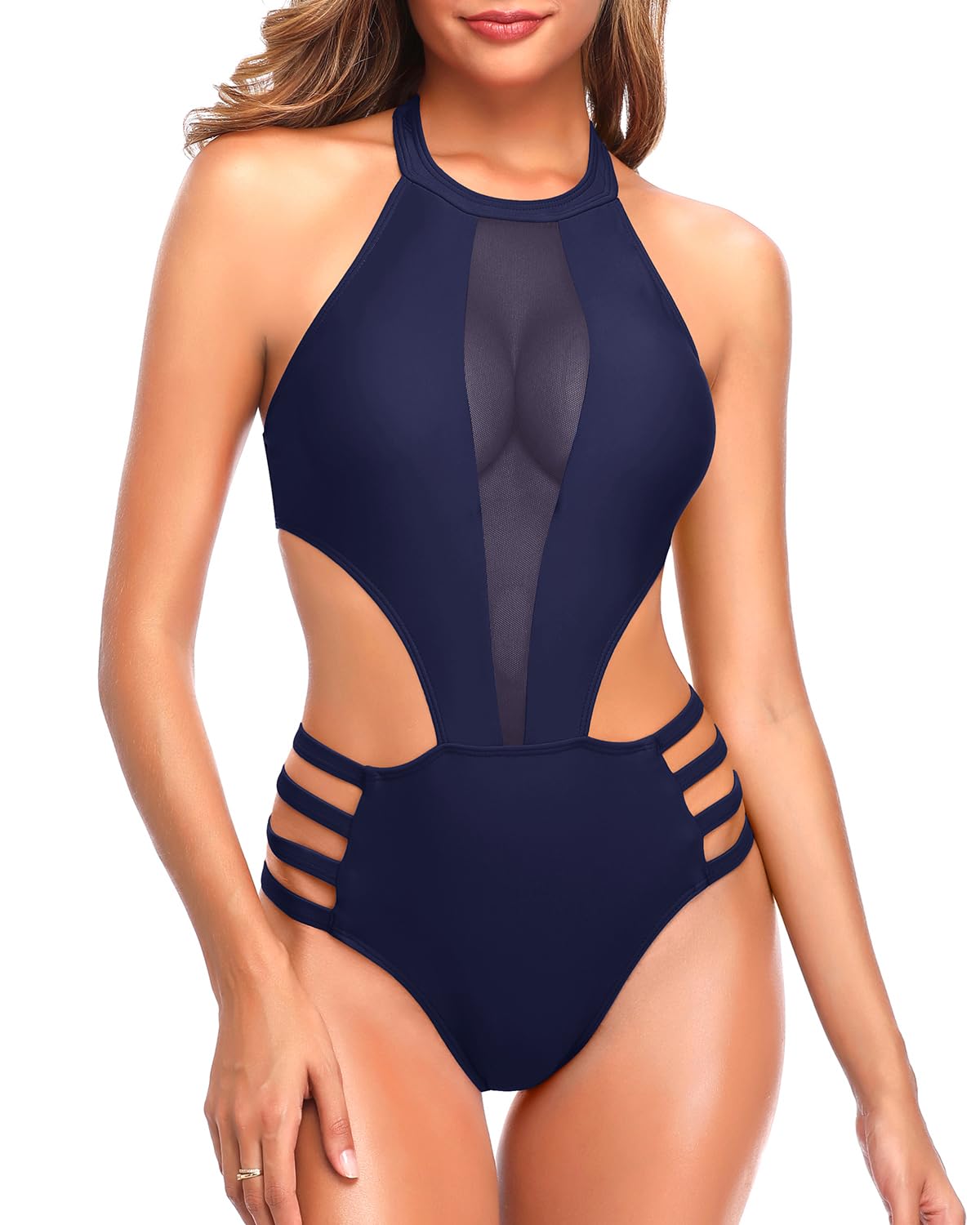 Tempt Me Sexy Mesh High Neck Monokini Swimsuit — image 8