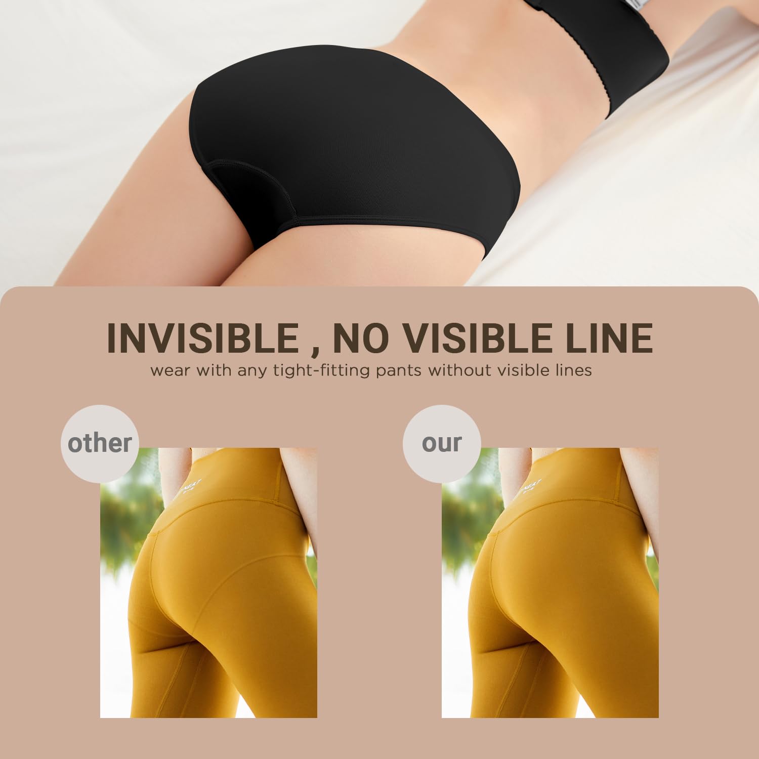 SAYCELI Seamless Cheekini Bikini Panties 6-Pack — image 5