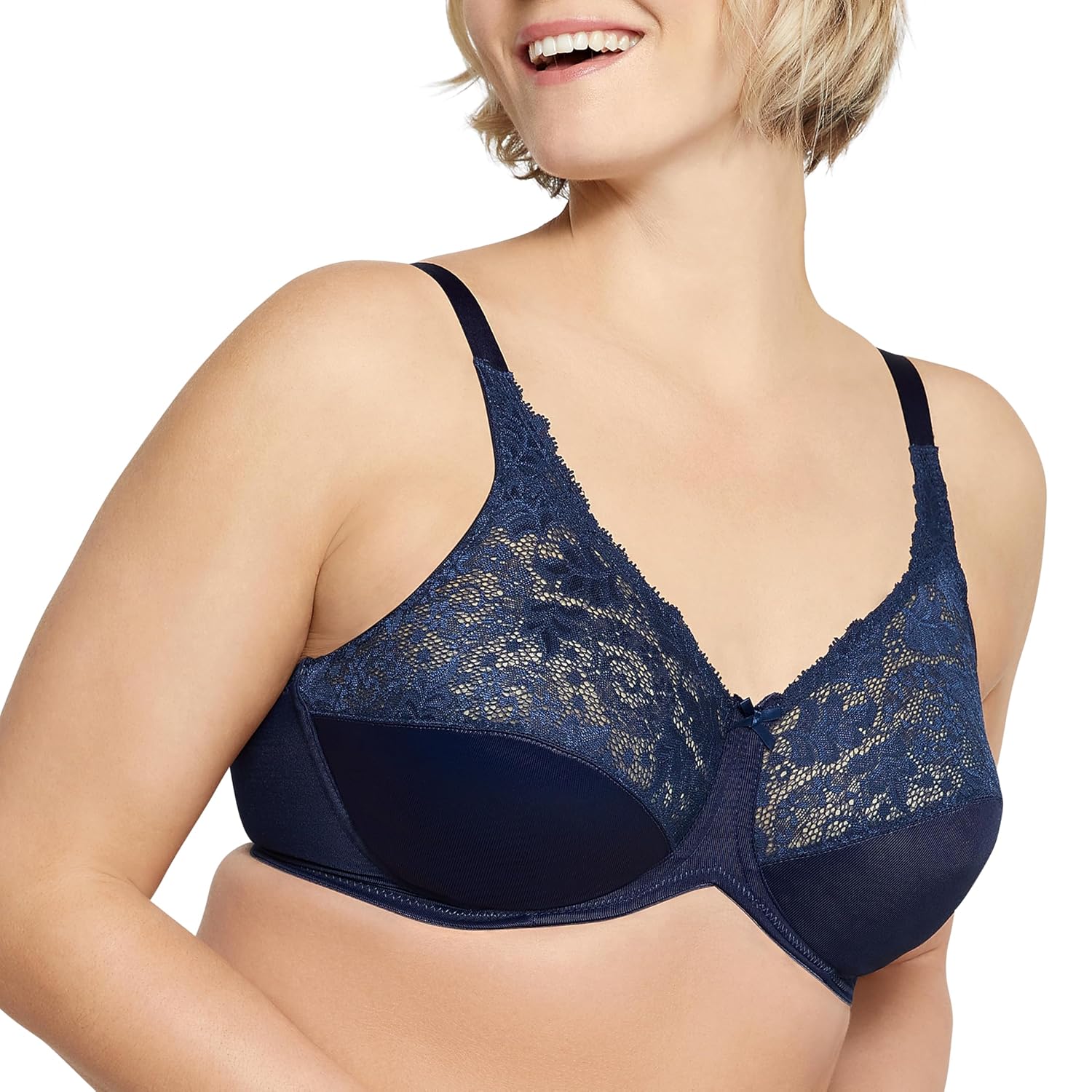 Bali Lilyette Minimizer Underwire Bra with Lace Trim — image 10