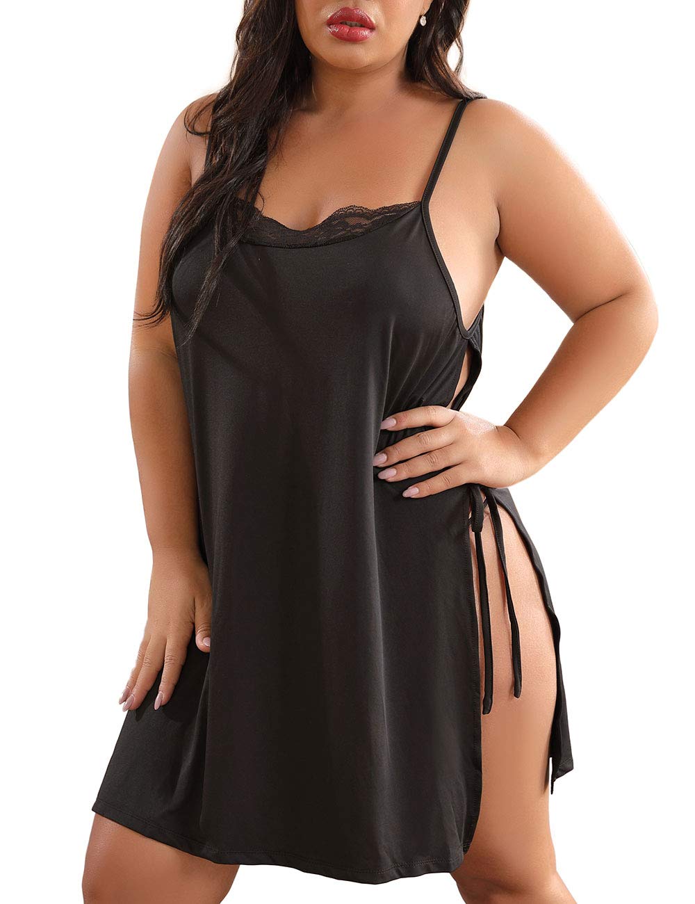 XAKALAKA Plus Size Lace Babydoll Chemise