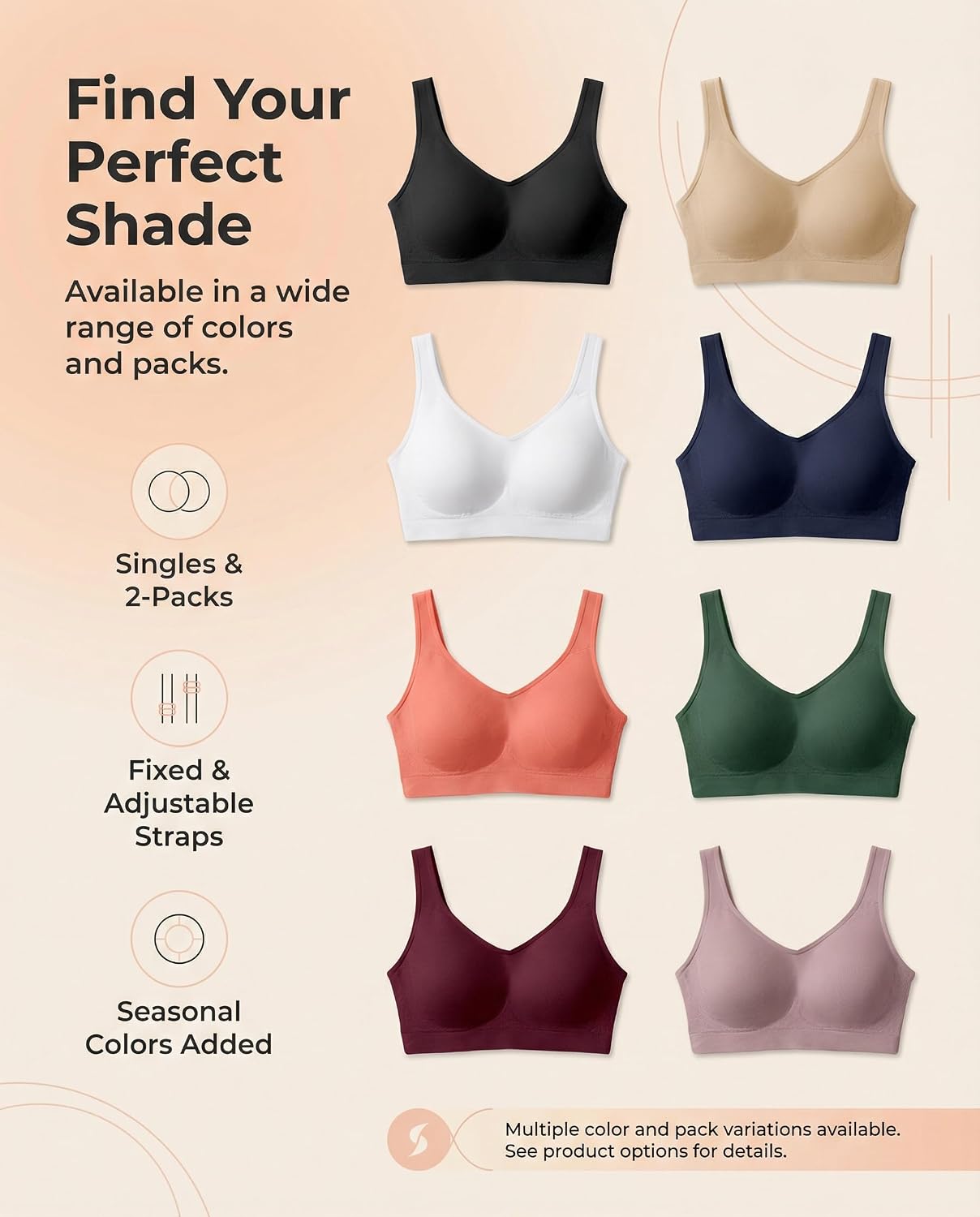 SHAPERMINT Women's Seamless Wireless Everyday Bra — image 9