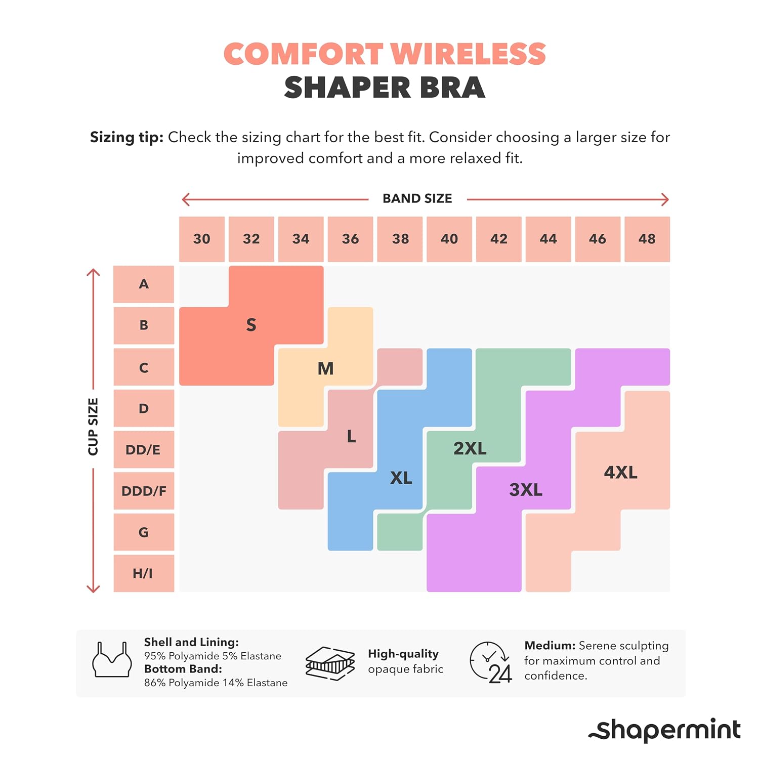SHAPERMINT Women's Wireless Seamless Comfort Bra — image 3