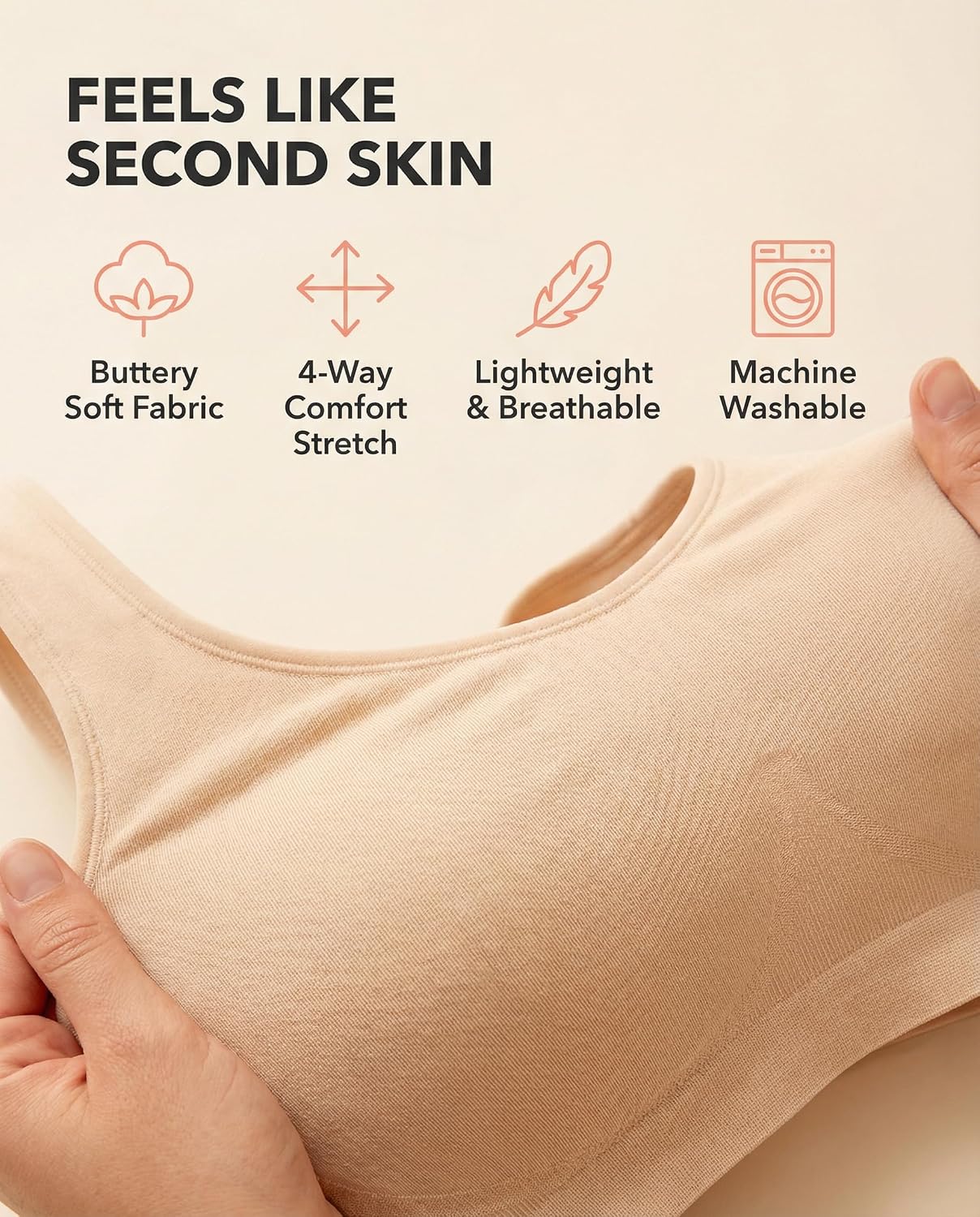 SHAPERMINT Women's Wireless Seamless Comfort Bra — image 6