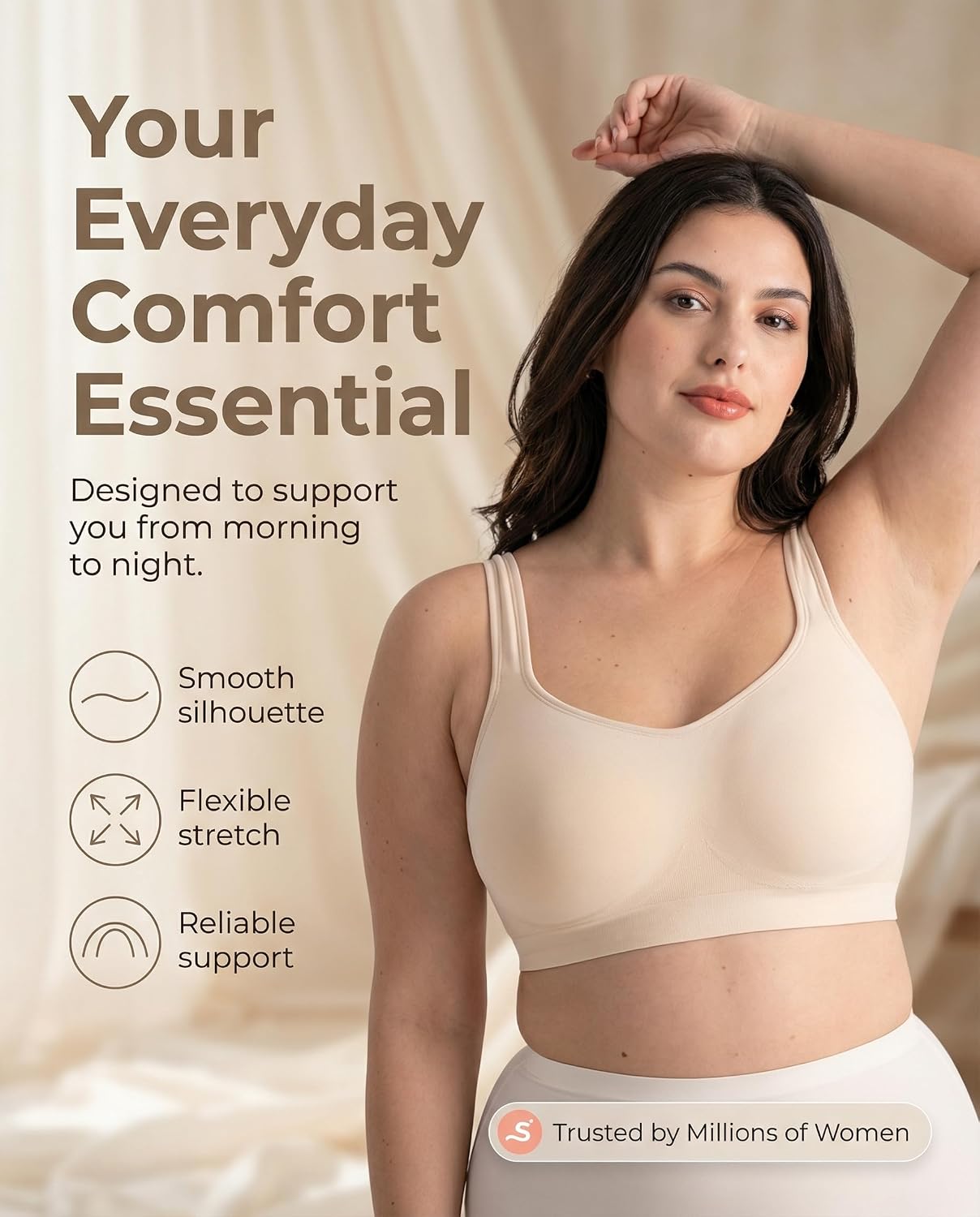 SHAPERMINT Women's Wireless Seamless Comfort Bra — image 8
