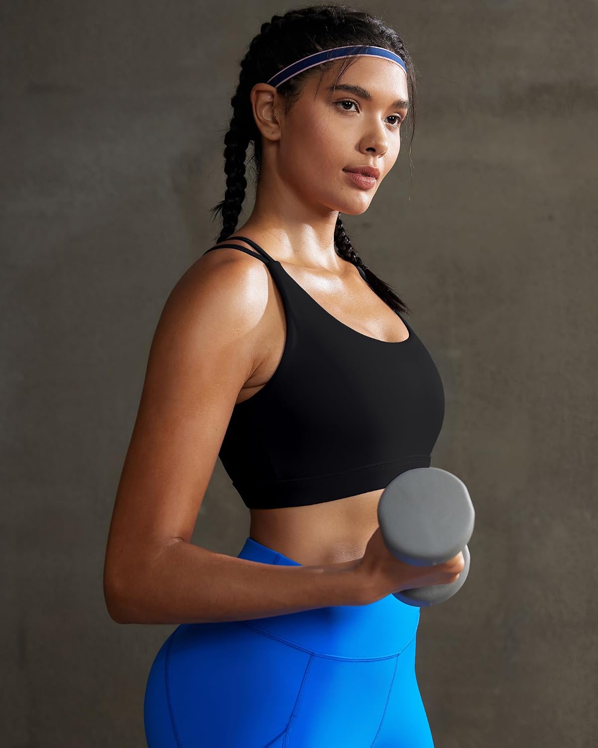 RUNNING GIRL Padded Crisscross Back Longline Sports Bra — image 4