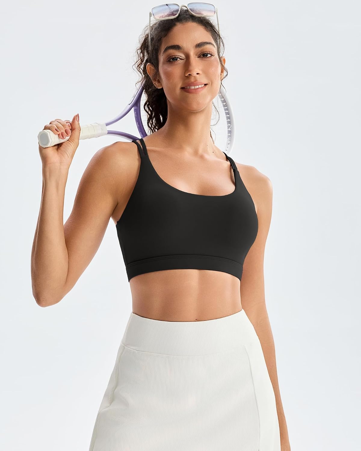 RUNNING GIRL Padded Crisscross Back Longline Sports Bra — image 6