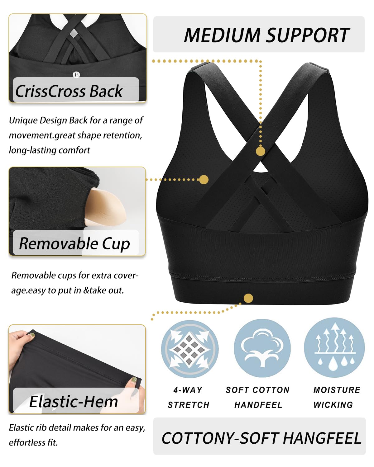 RUNNING GIRL Strappy Cross-Back Sports Bra — image 6