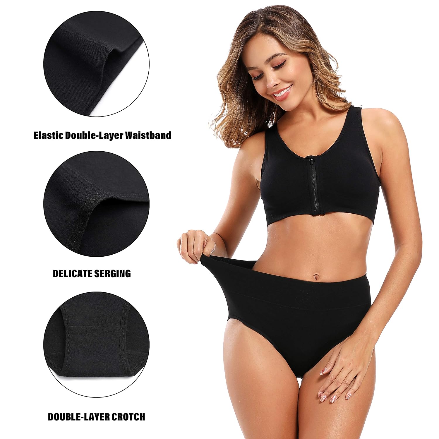 Molasus High Waisted Full Coverage Cotton Panties — image 3