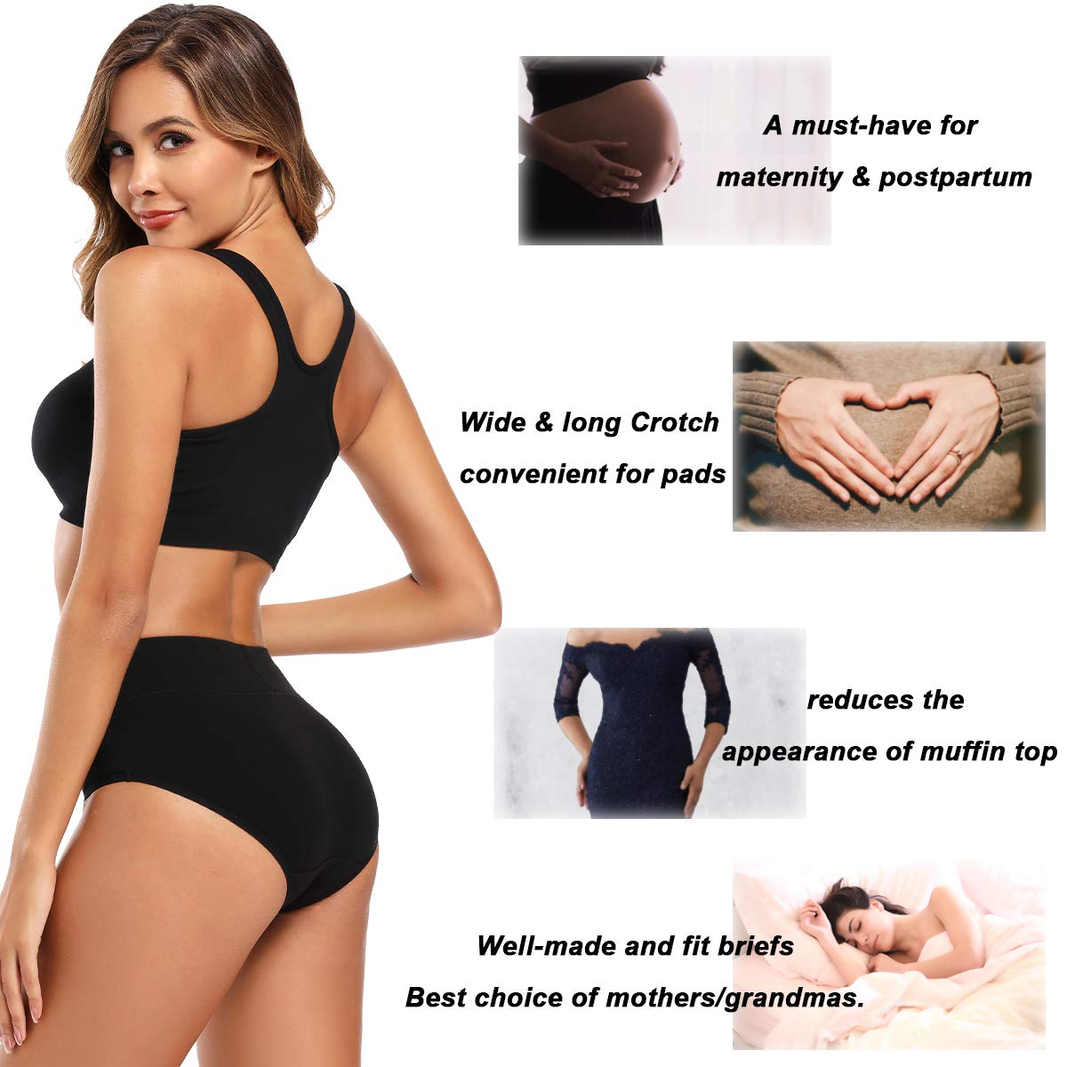 Molasus High Waisted Full Coverage Cotton Panties — image 4