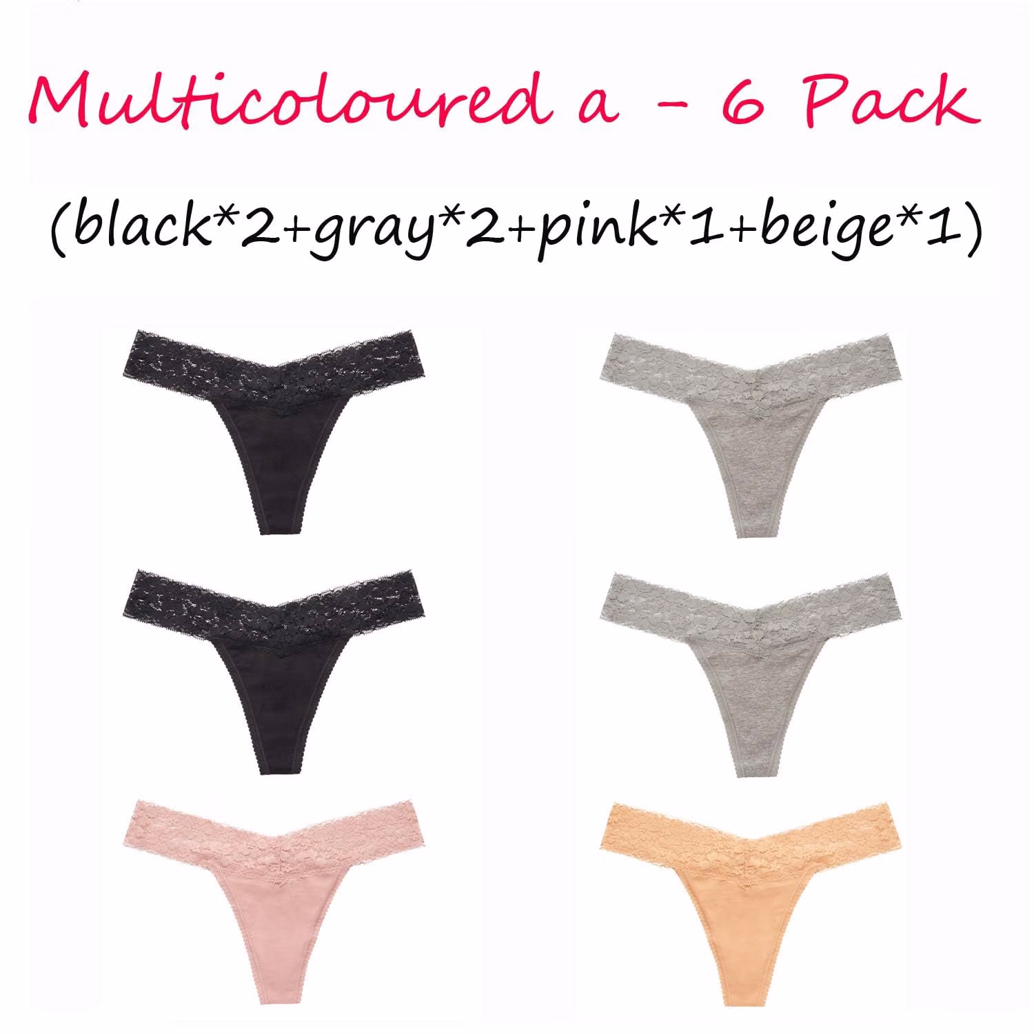 ANNYISON Seamless Lace Thongs for Women — image 3