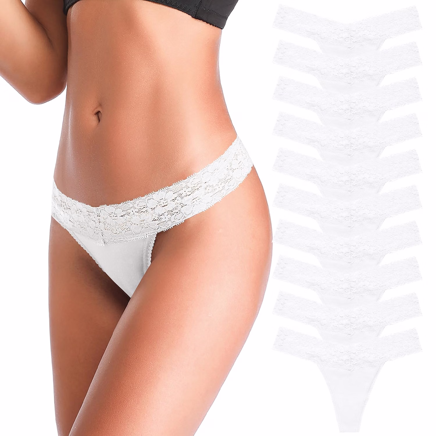 ANNYISON Seamless Lace Thongs for Women — image 8