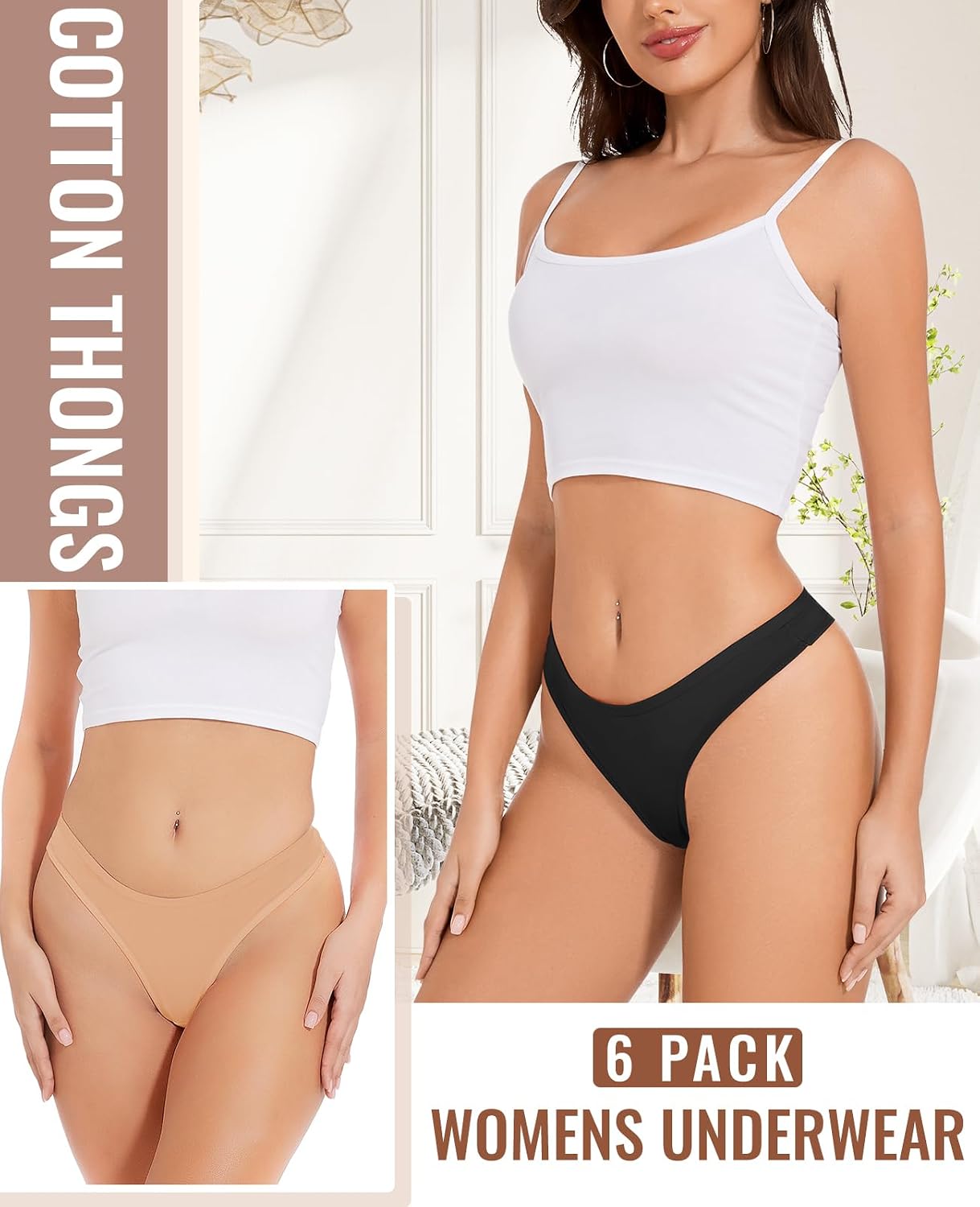 Sunm Boutique Cotton Thongs for Women Pack — image 8