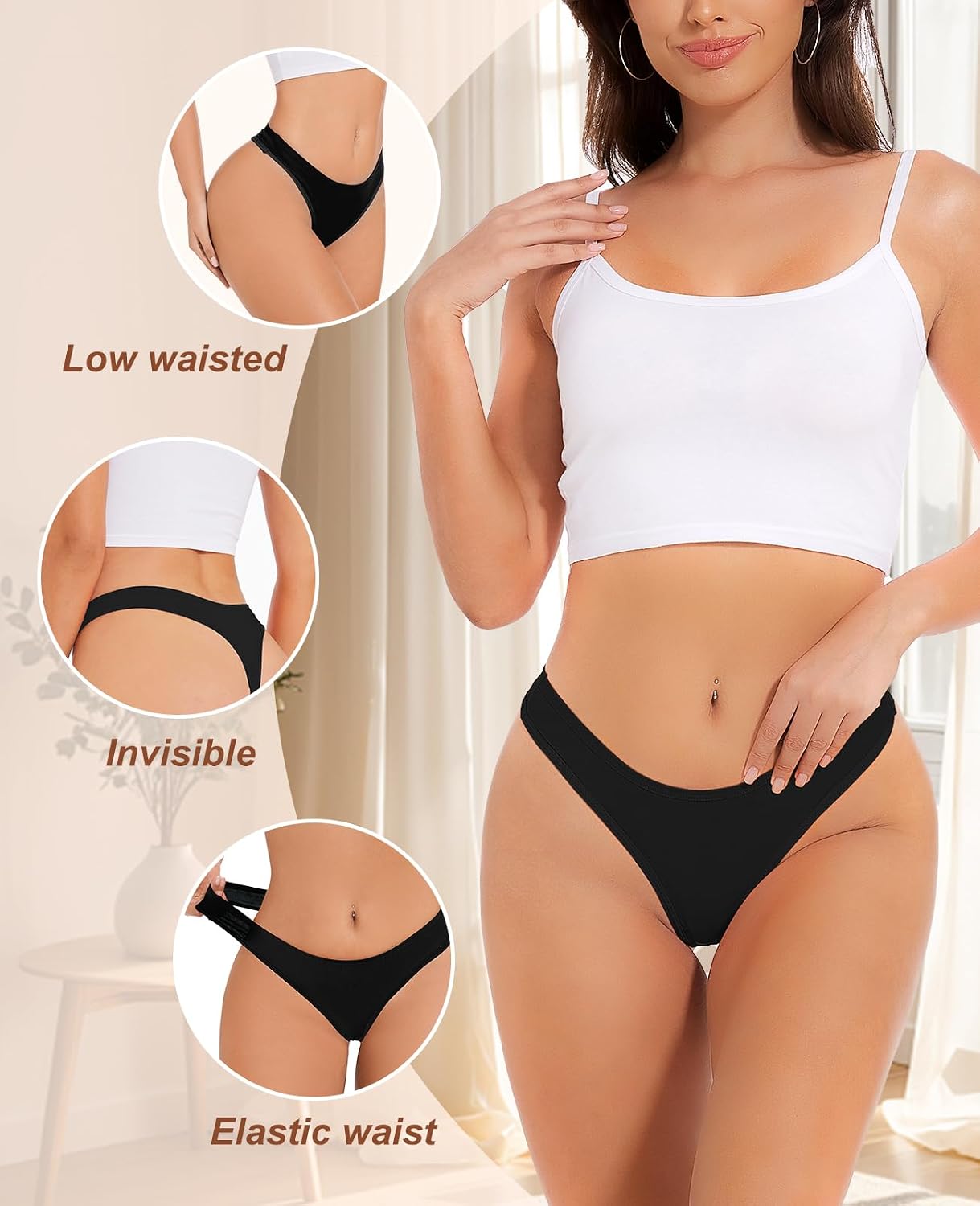 Sunm Boutique Cotton Thongs for Women Pack — image 4