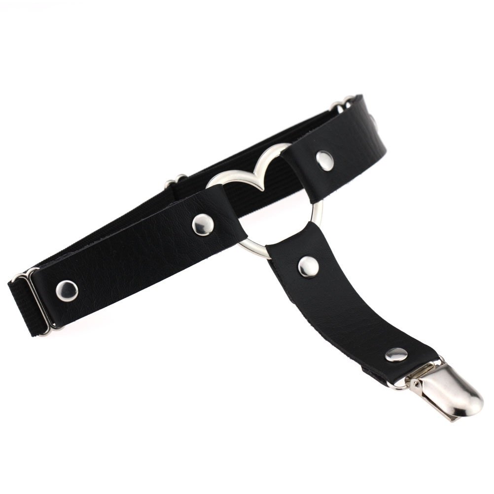 YunPeng Women's Leather Heart Garter Set — image 3
