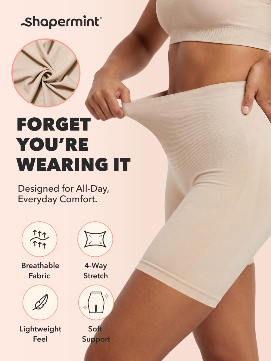 SHAPERMINT High-Waisted Tummy Control Shapewear Shorts — image 2