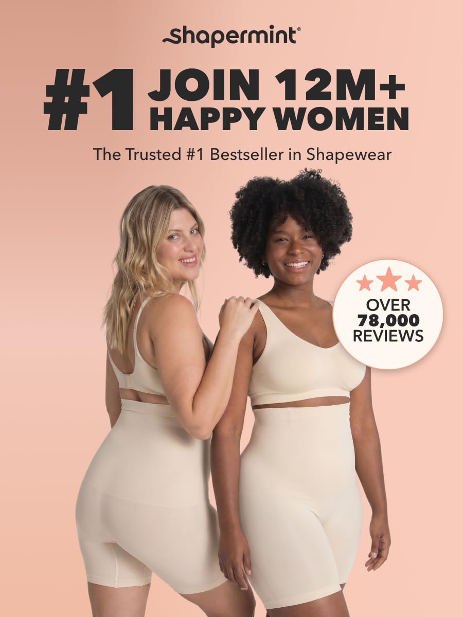 SHAPERMINT High-Waisted Tummy Control Shapewear Shorts — image 3