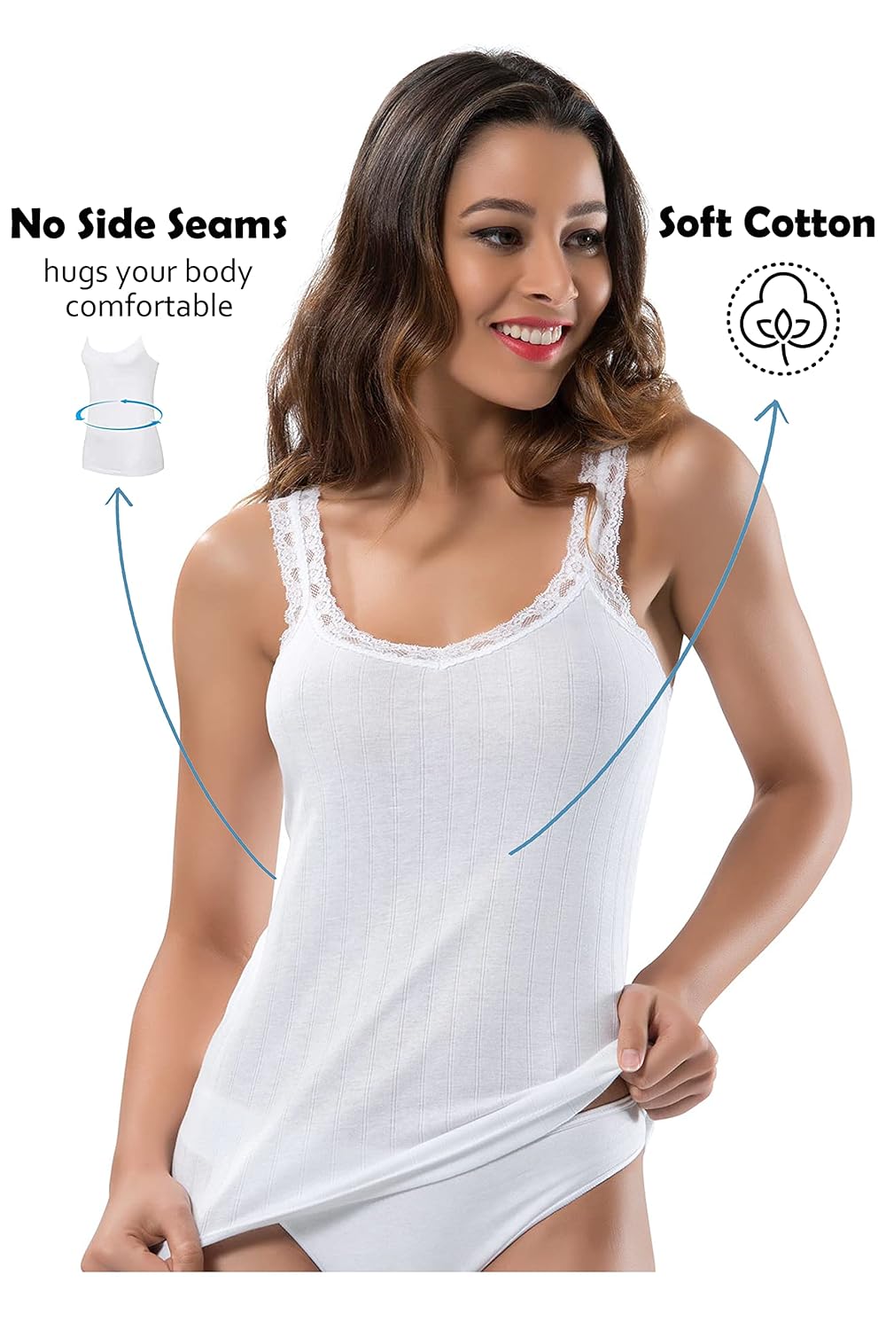 VAVONNE Cotton Airy Soft Camisole Tank Top — image 4