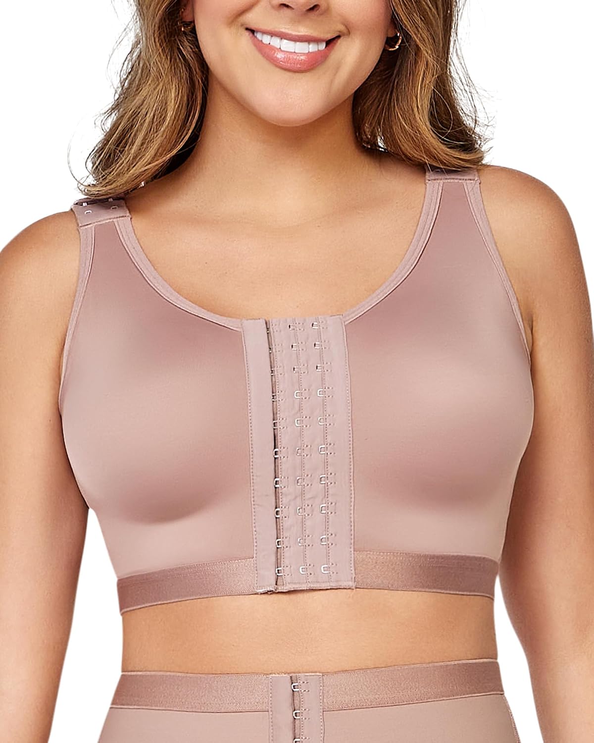 CURVEEZ Front Closure Wireless Compression Bra