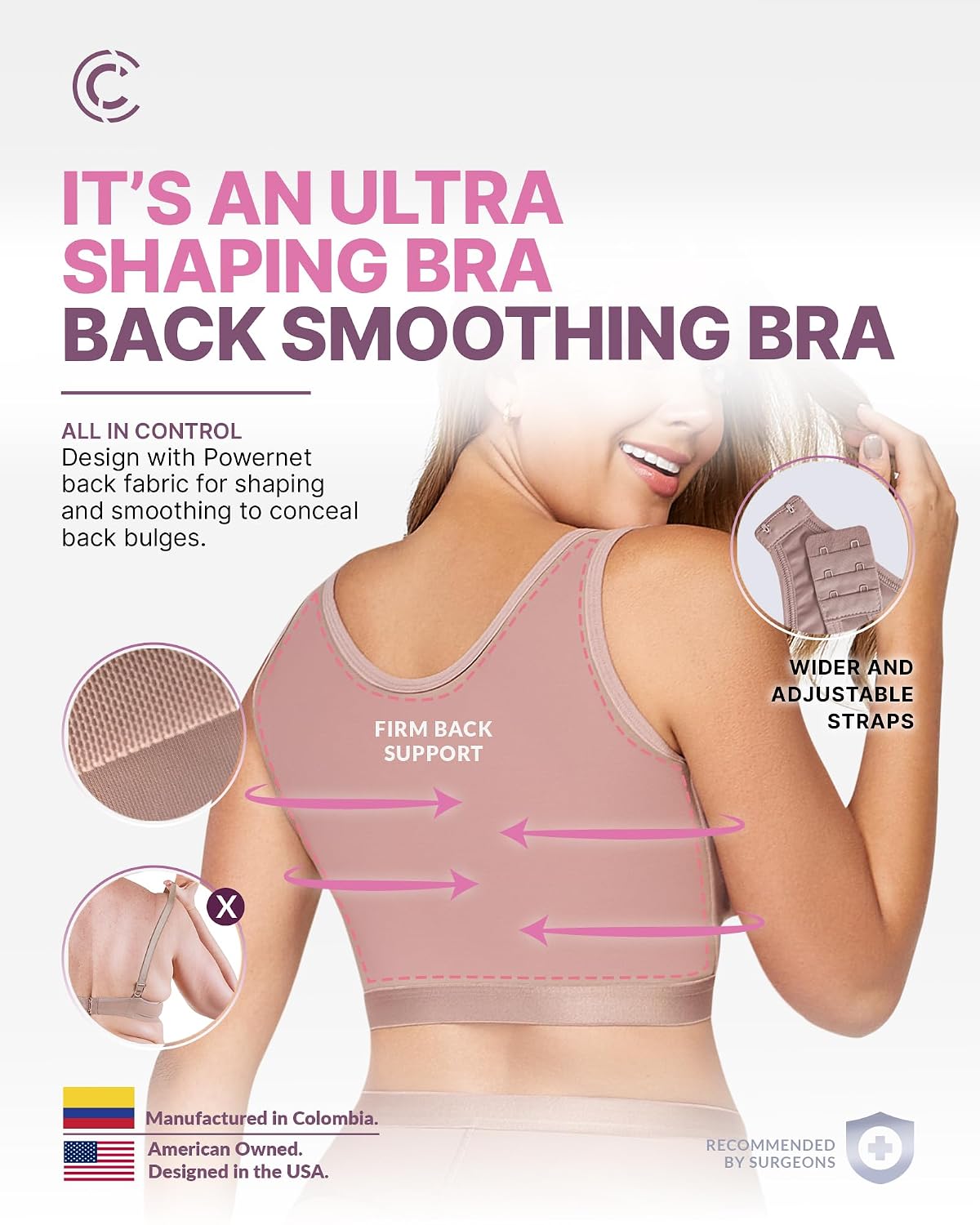 CURVEEZ Front Closure Wireless Compression Bra — image 3