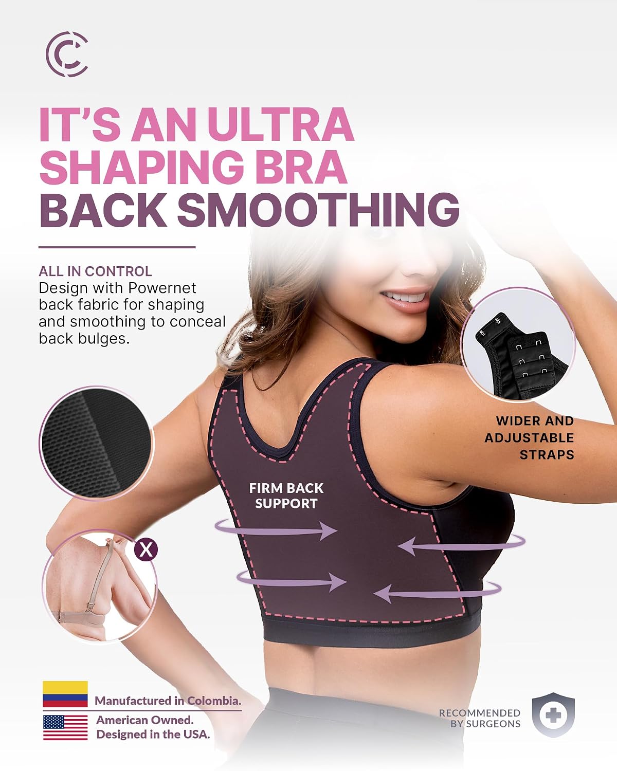 CURVEEZ Front Closure Wireless Compression Bra — image 3