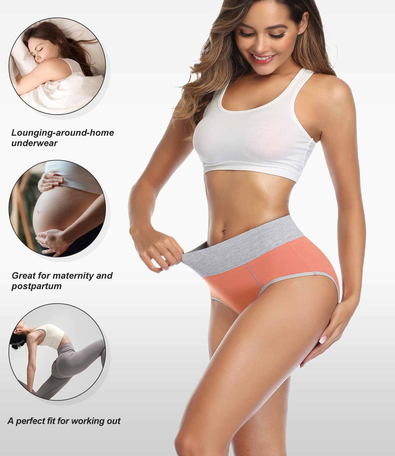 Wirarpa Women's High Waist Cotton Briefs 5-Pack — image 4