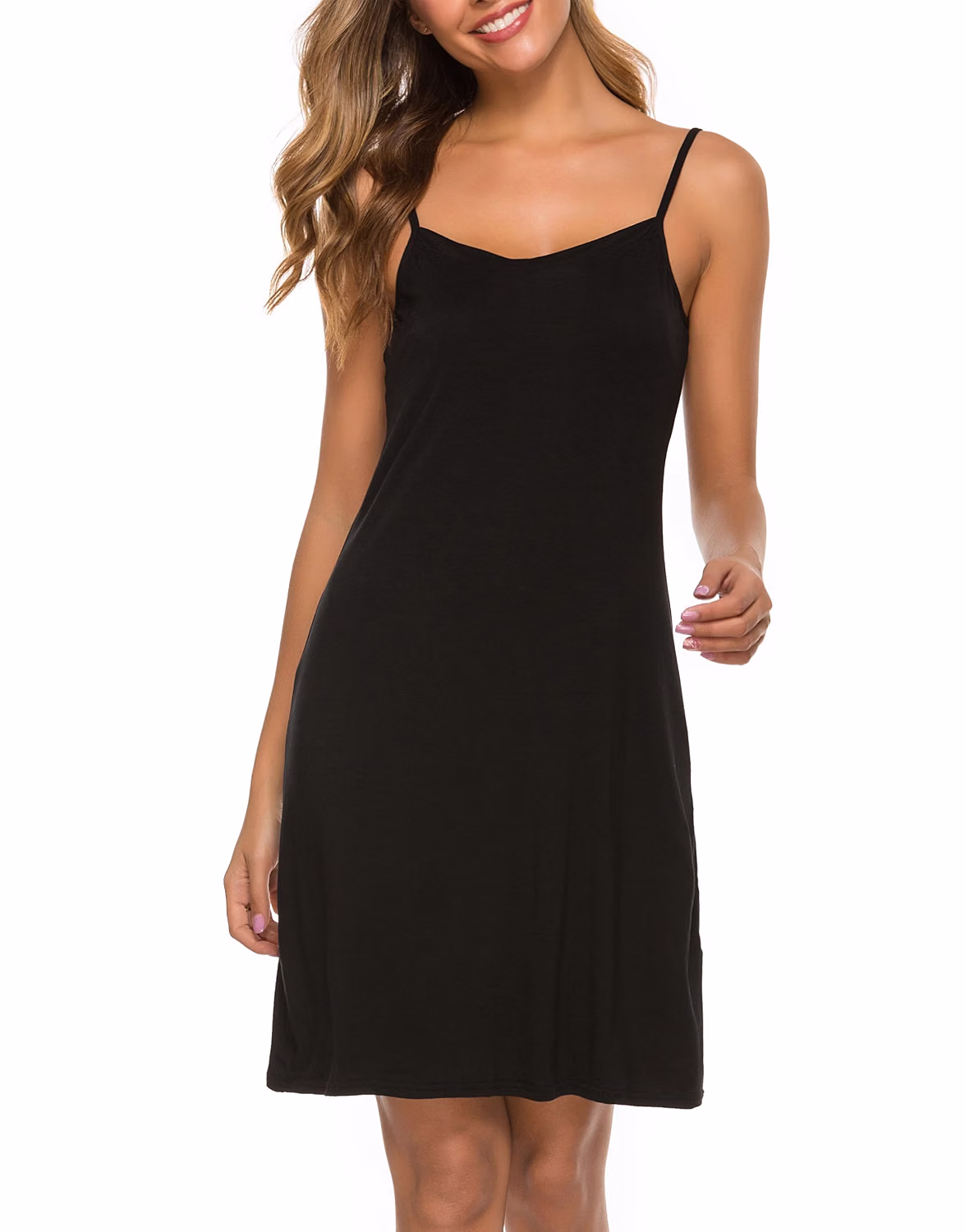 Vlazom Soft Satin Spaghetti Strap Slip Dress — image 8