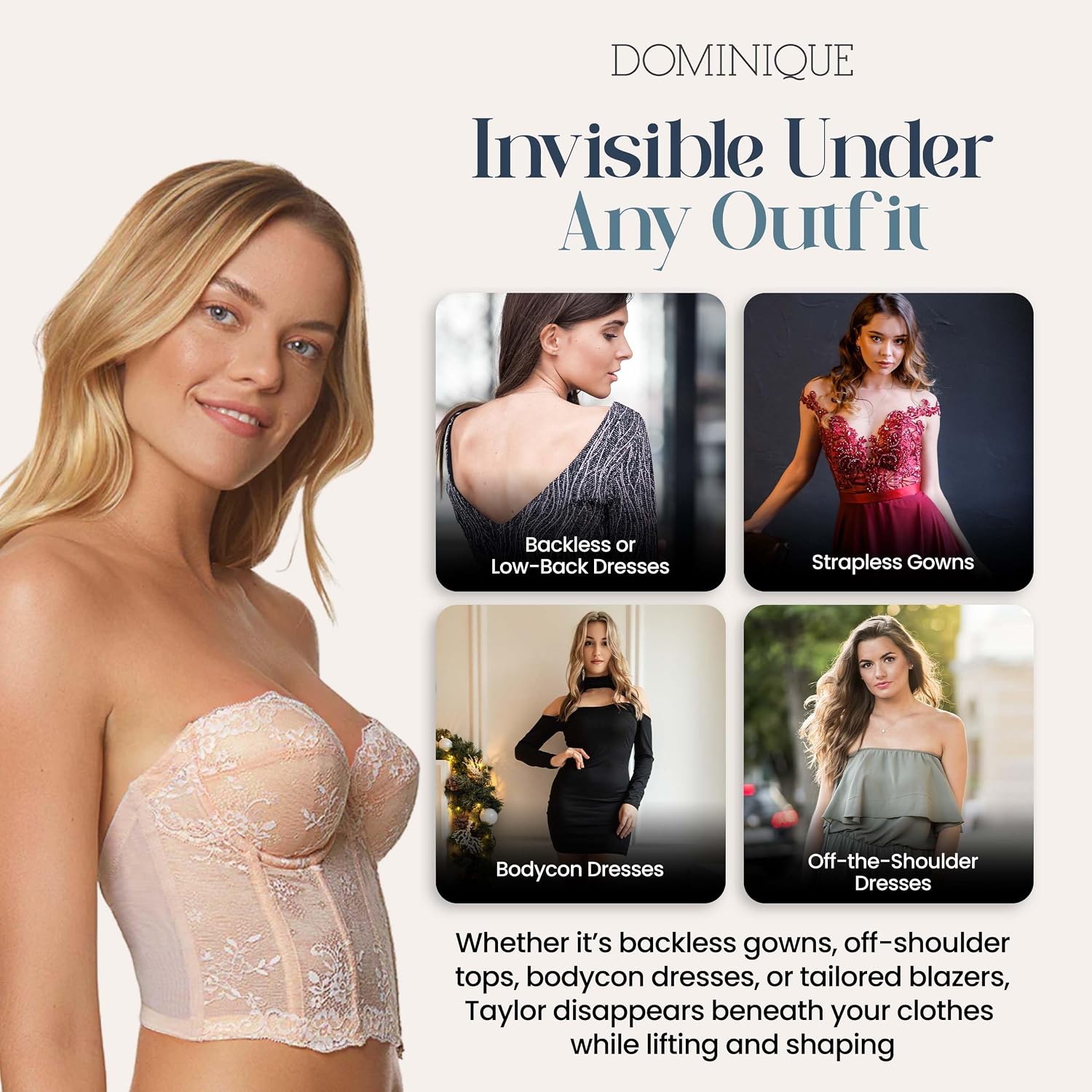 Dominique Full Figure Wire Free Minimizer Bra — image 4