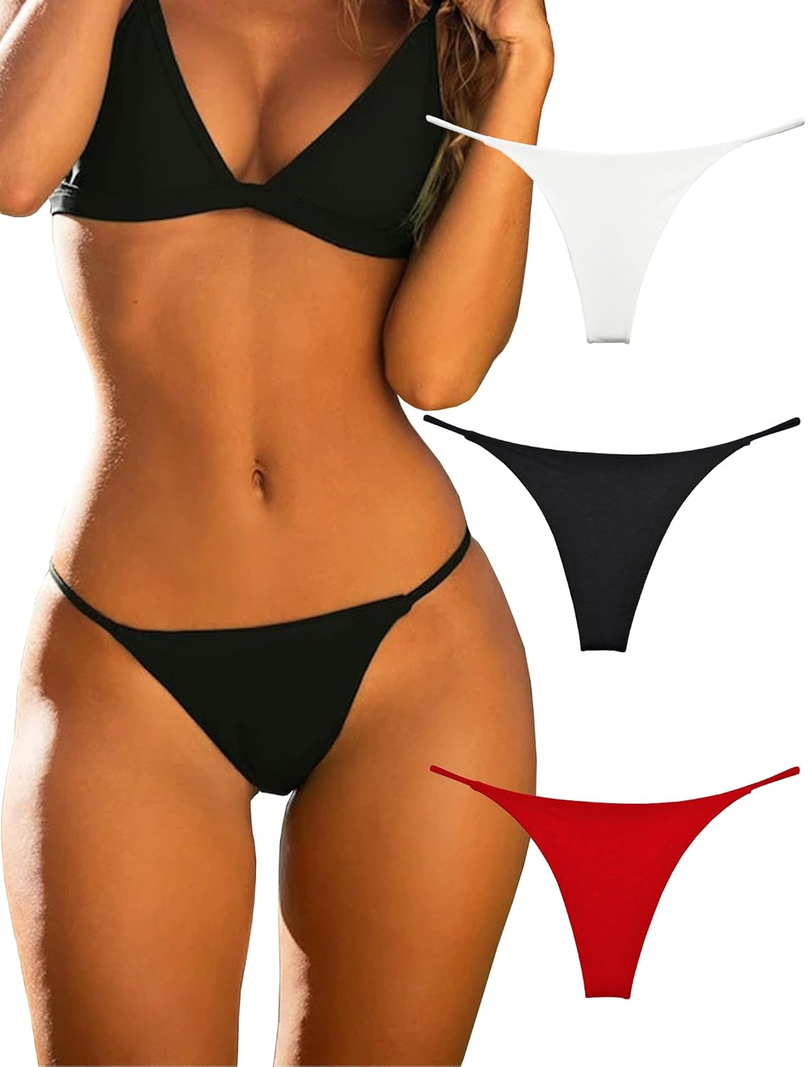 KUKU PANDA Cotton Thongs 3-Pack Set