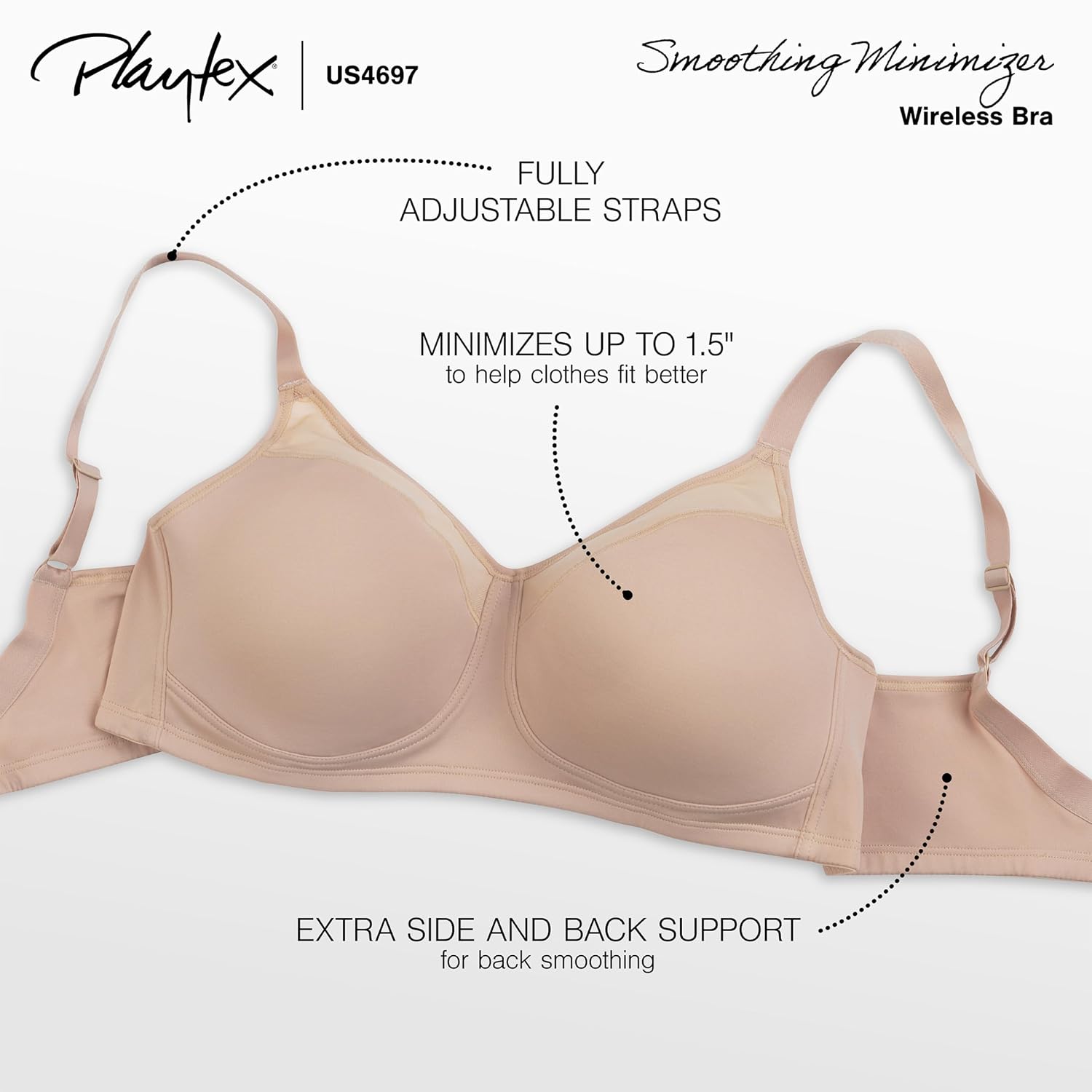 Playtex 18 Hour Minimizer Wireless T-Shirt Bra — image 5
