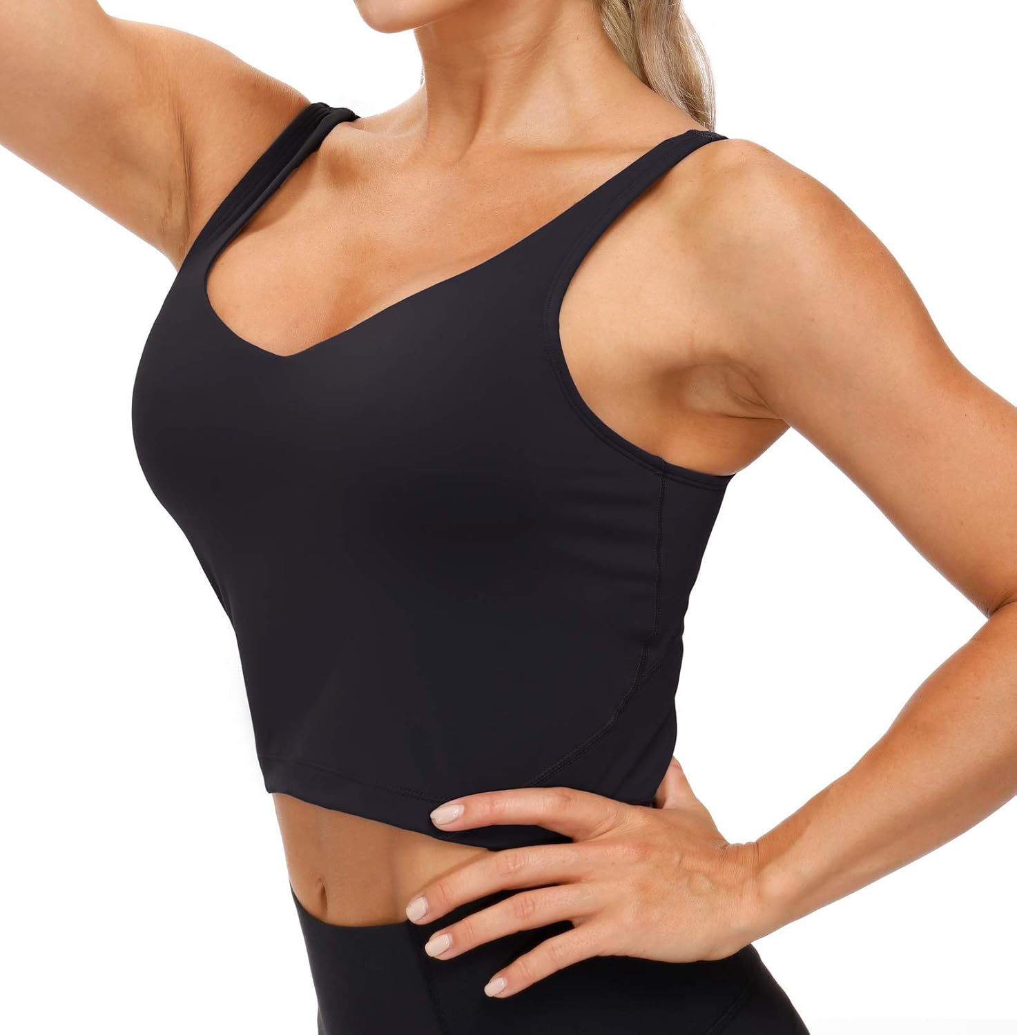 THE GYM PEOPLE Women's Longline Wirefree Padded Sports Bra — image 3