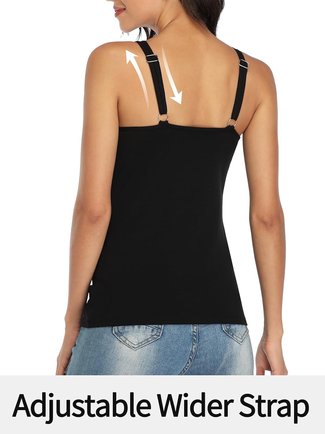 V FOR CITY Women's Cotton Tank Top with Shelf Bra — image 6