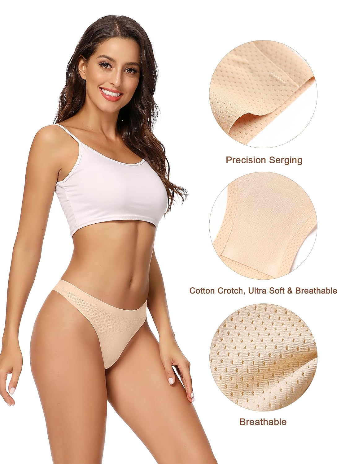 Voenxe Seamless Invisible Bikini Panties 5 Pack — image 3