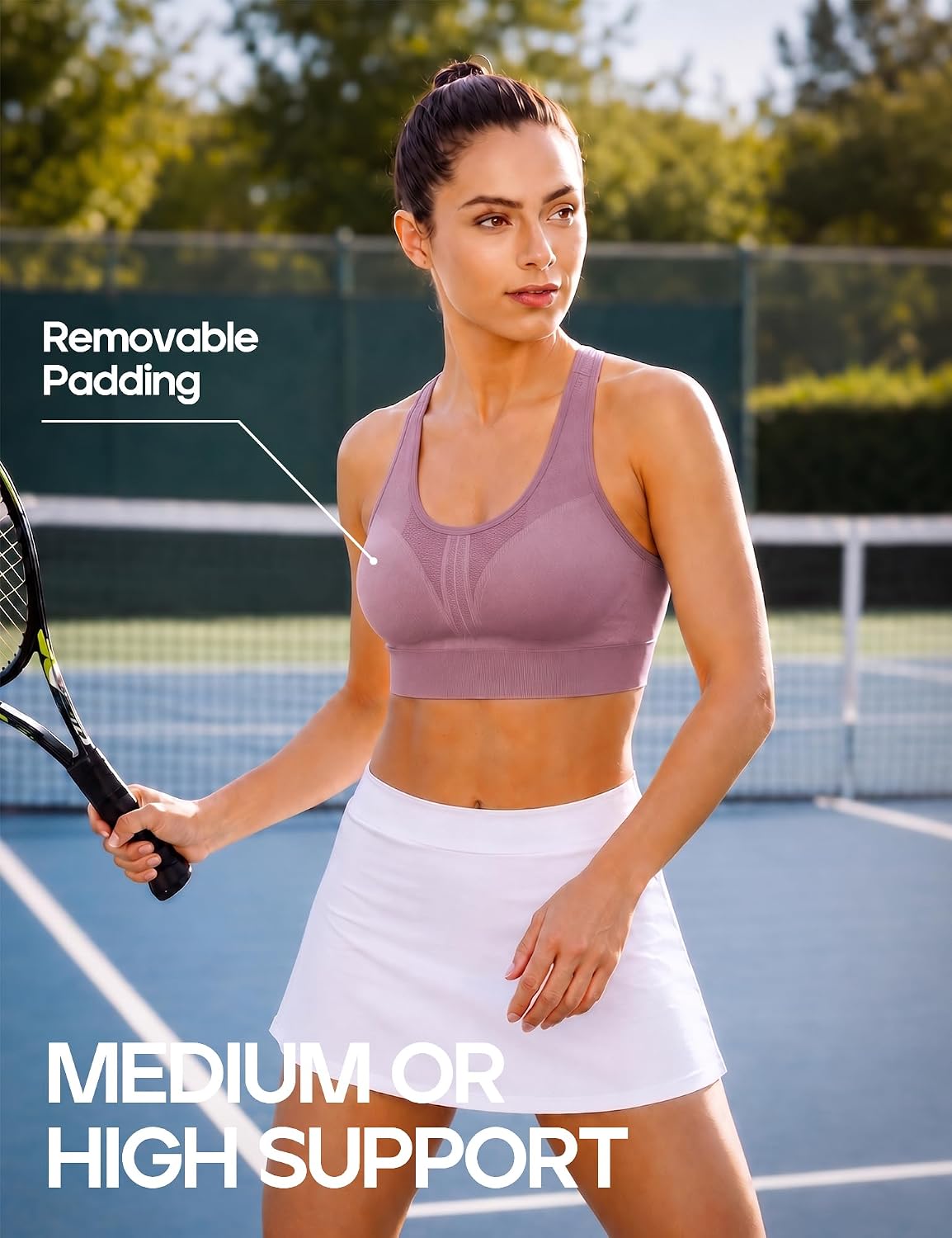 Heathyoga High Impact Padded Racerback Sports Bra Pack — image 3