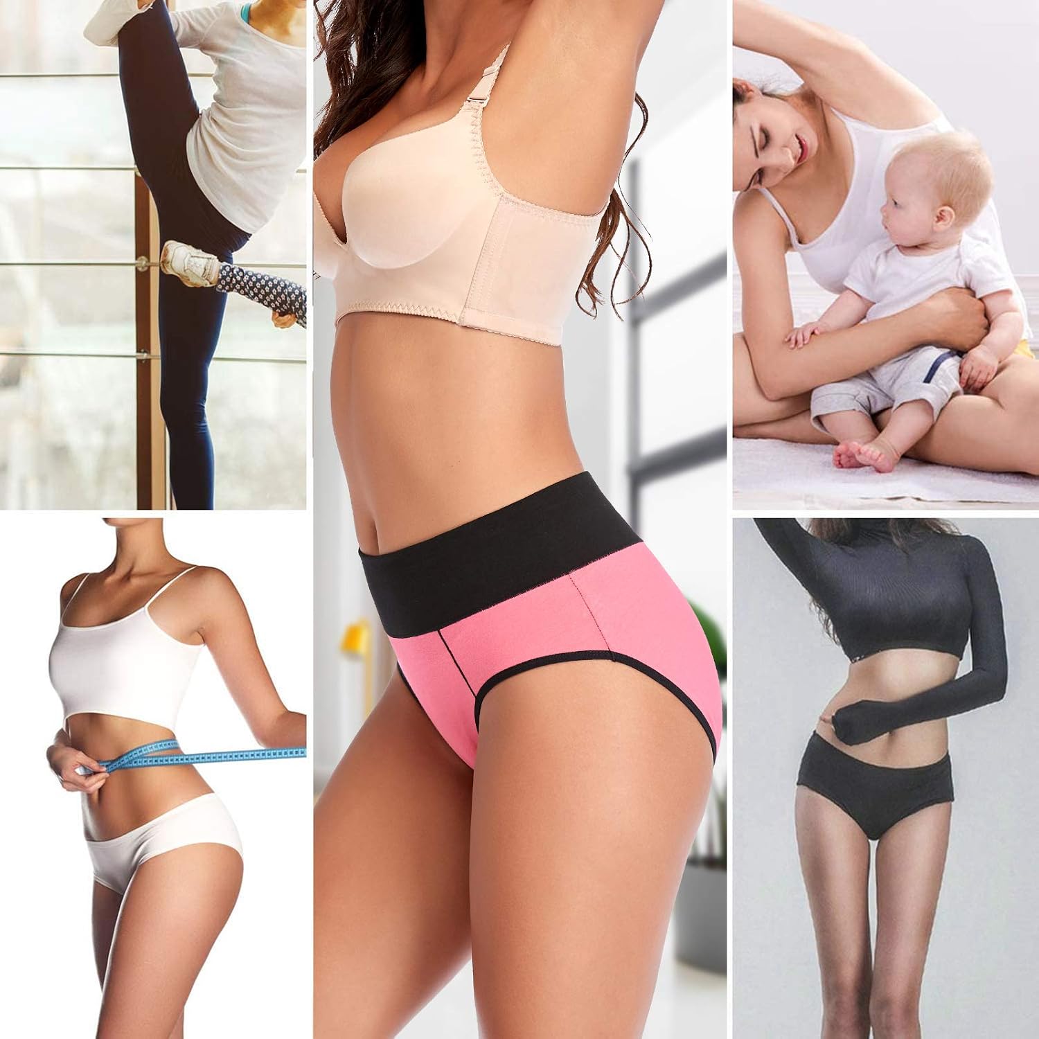 Eiggam Women's Cotton High Waisted Full Coverage Briefs — image 6