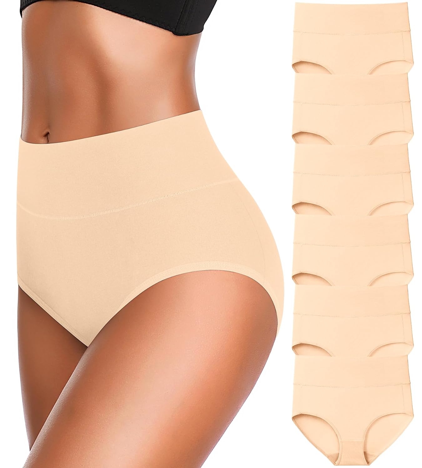 Eiggam Women's Cotton High Waisted Full Coverage Briefs — image 12