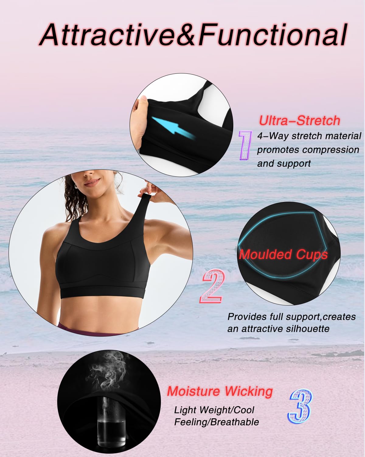 RUNNING GIRL High Impact Racerback Sports Bra — image 6