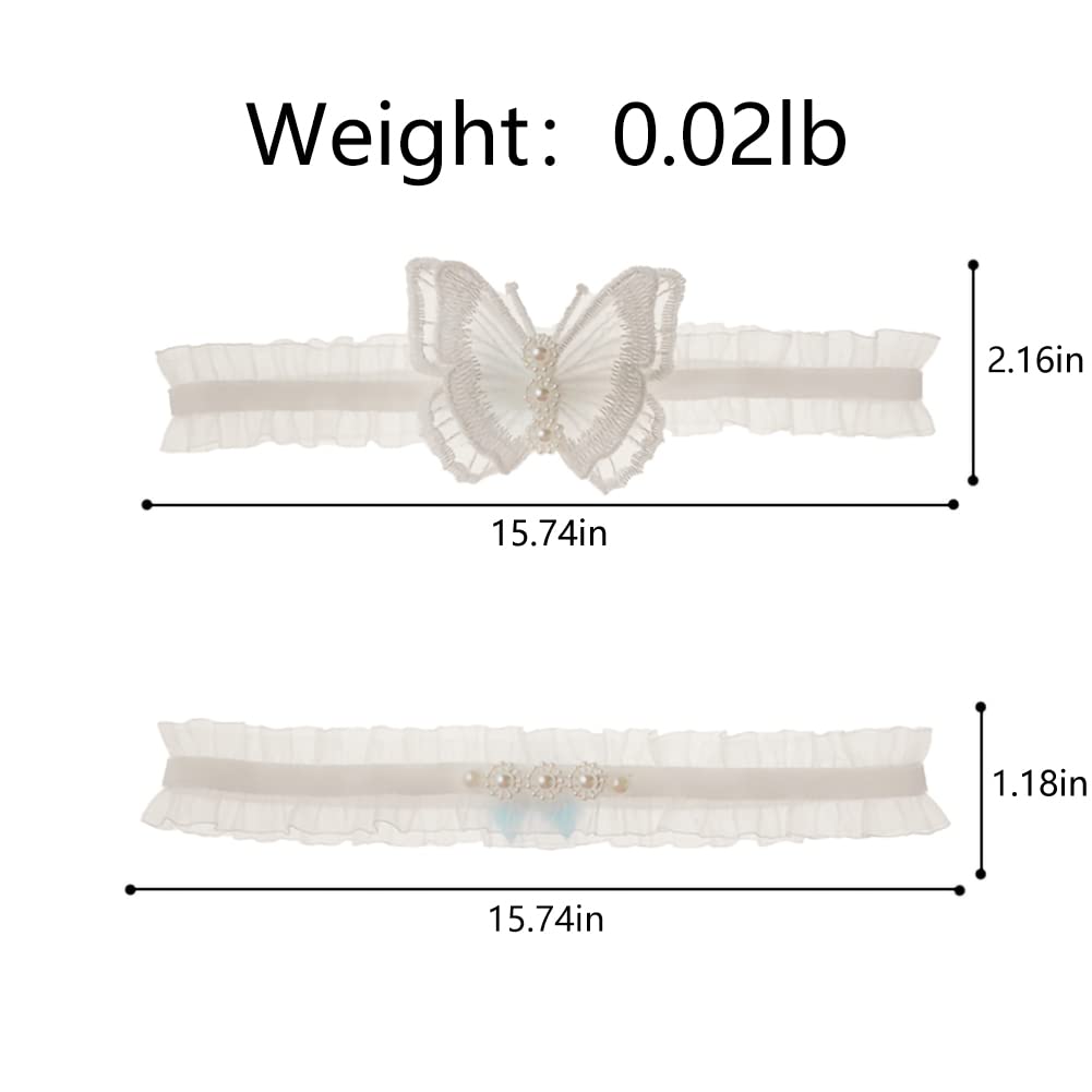 Kathsofy Lace Floral Wedding Garter — image 3