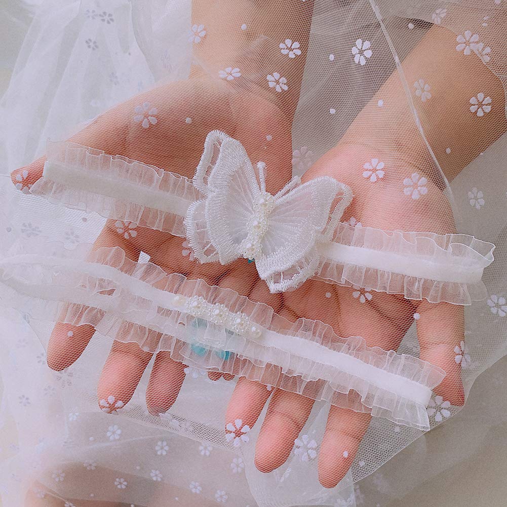 Kathsofy Lace Floral Wedding Garter — image 5