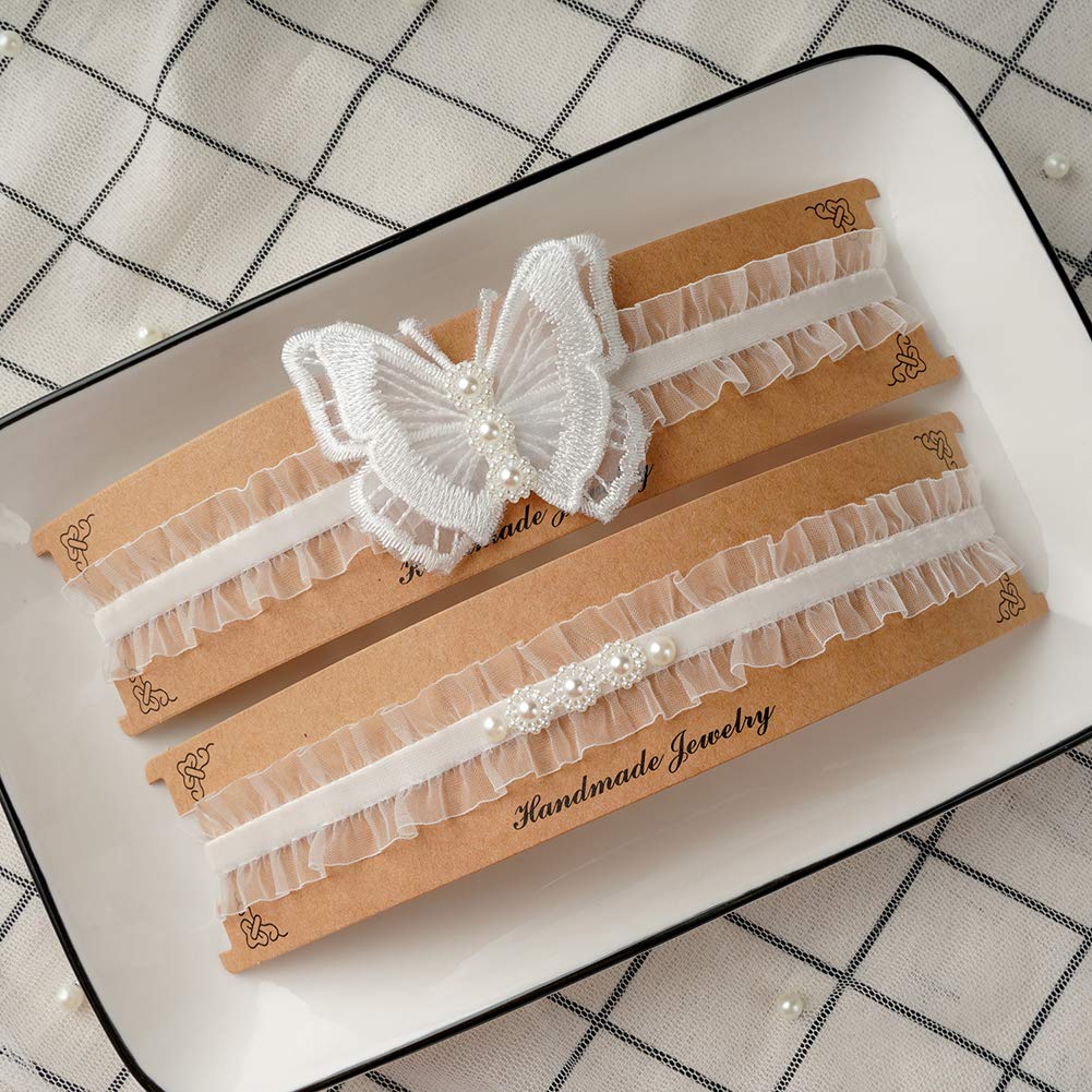 Kathsofy Lace Floral Wedding Garter — image 6