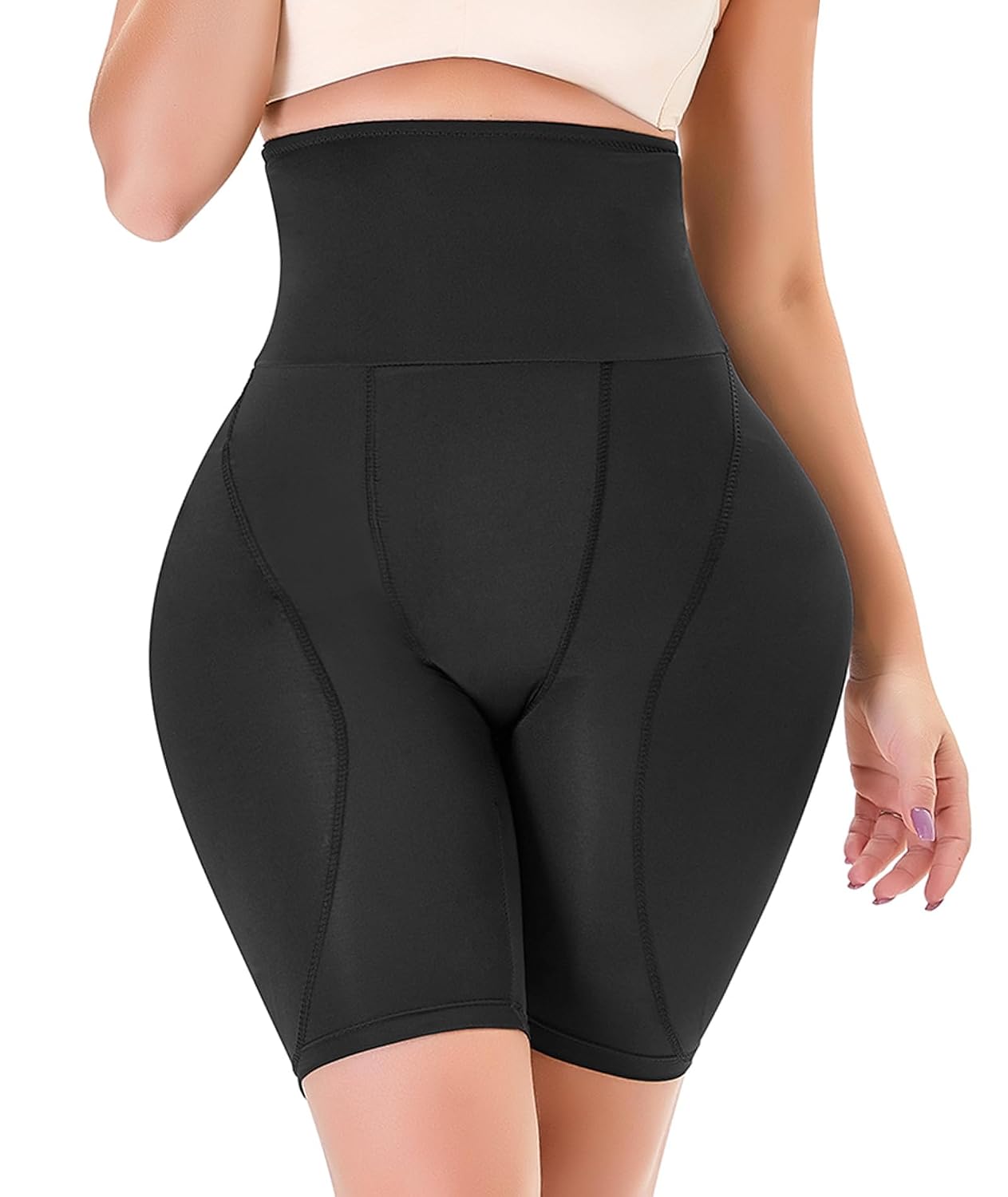 POP CLOSETS High Waisted Shapewear with Hip Pads