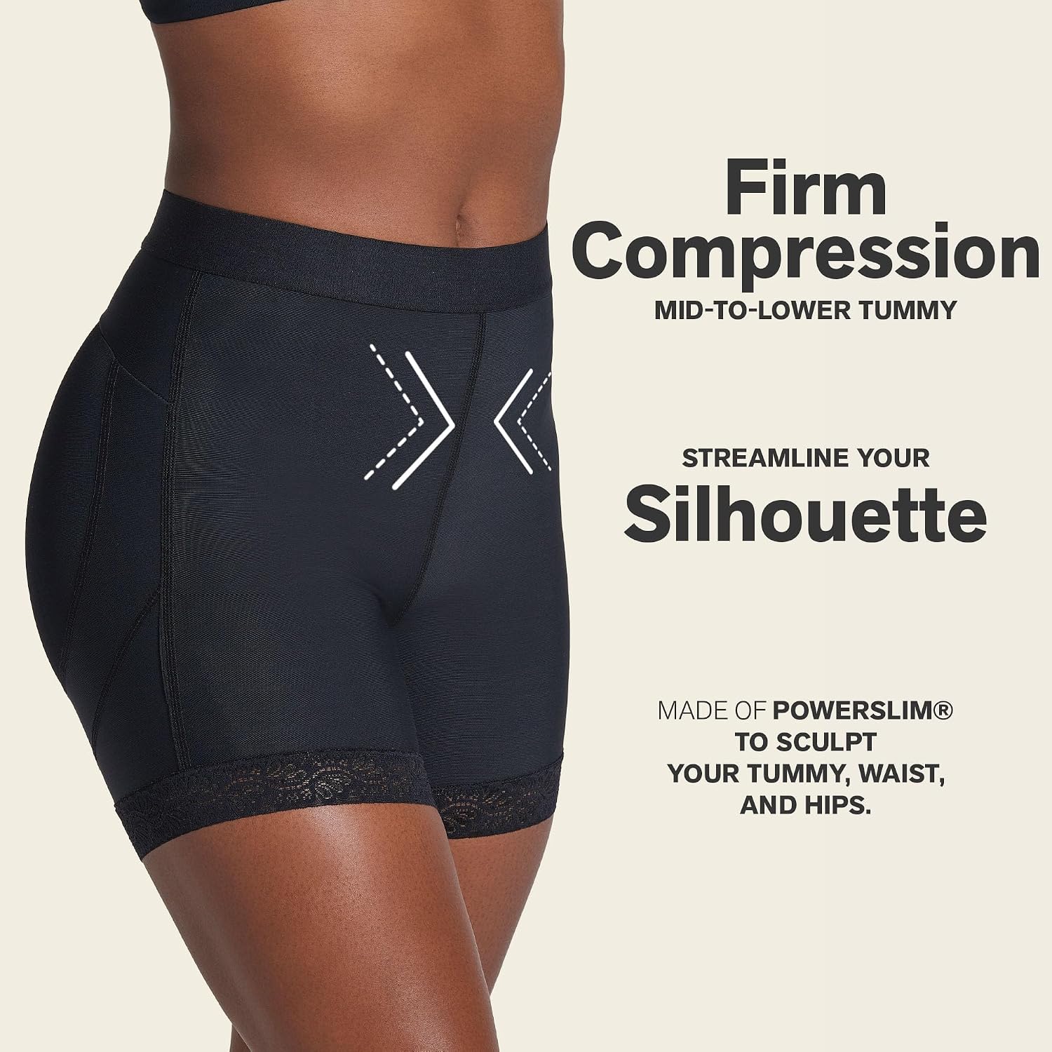 Leonisa Mid-Rise Shaper Shorts with Tummy Control — image 2