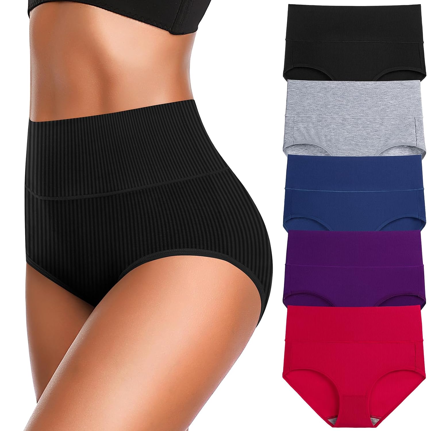 JojoQueen High Waist Cotton Full Coverage Briefs