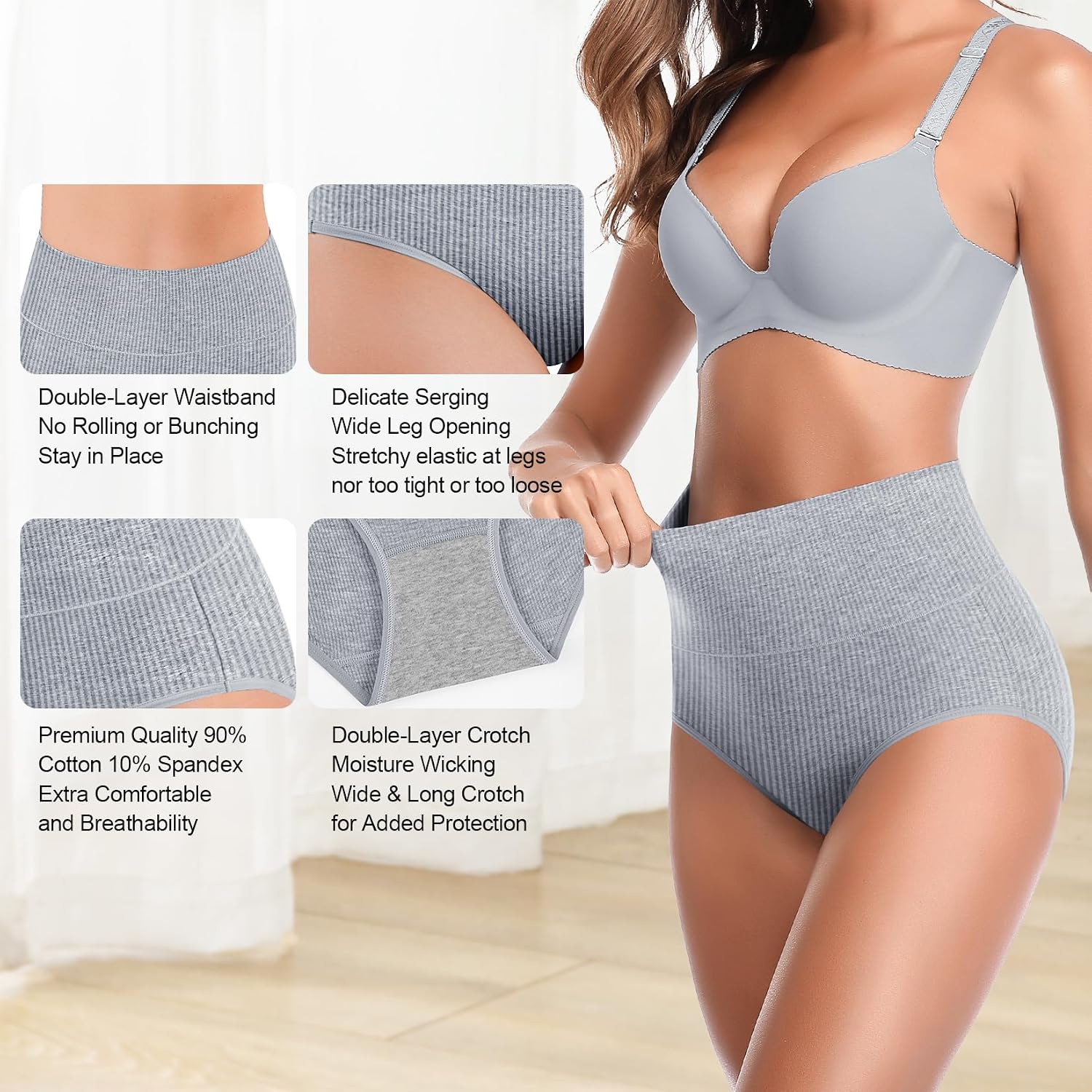 JojoQueen High Waist Cotton Full Coverage Briefs — image 5
