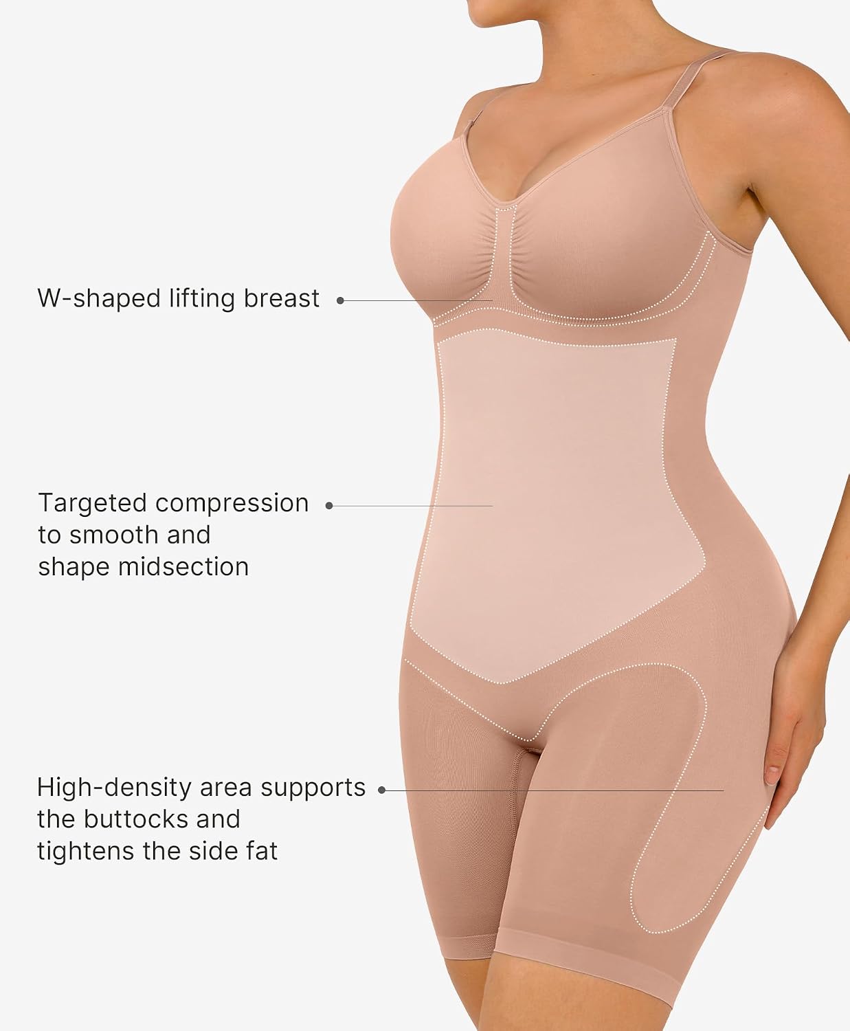 FeelinGirl Seamless Tummy Control Shaper Bodysuit — image 3