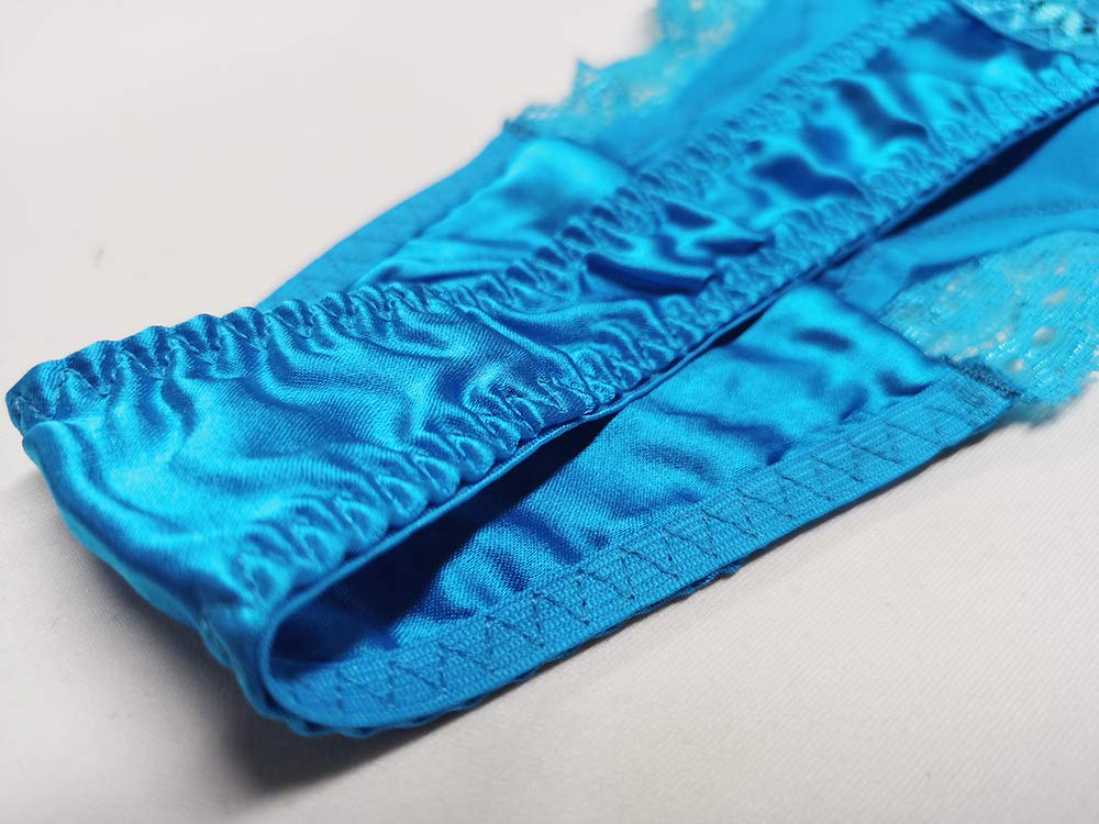 SilRiver Silk Satin Lace Thong Panties — image 5