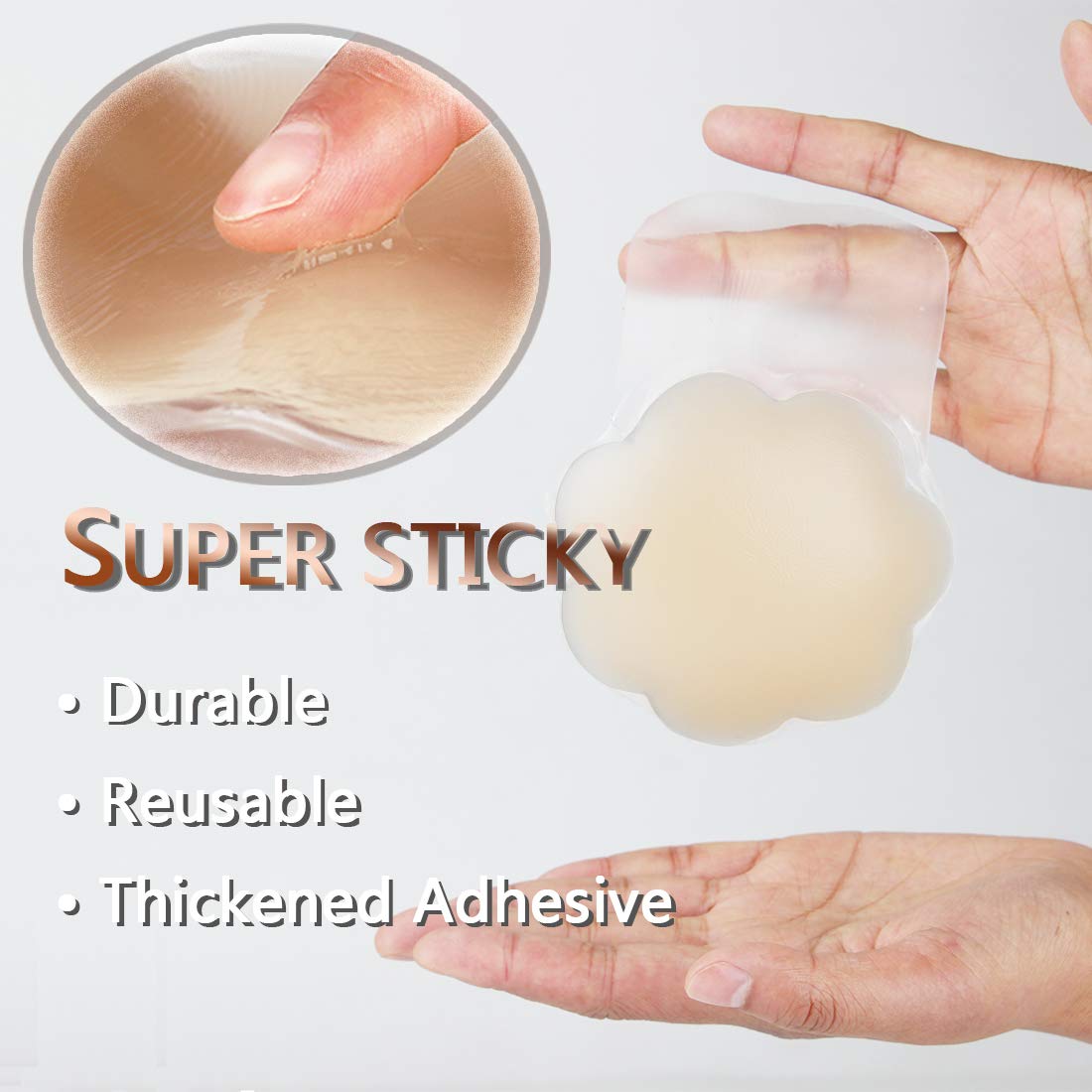 JOEEOS Reusable Silicone Nipple Covers Breast Tape — image 4